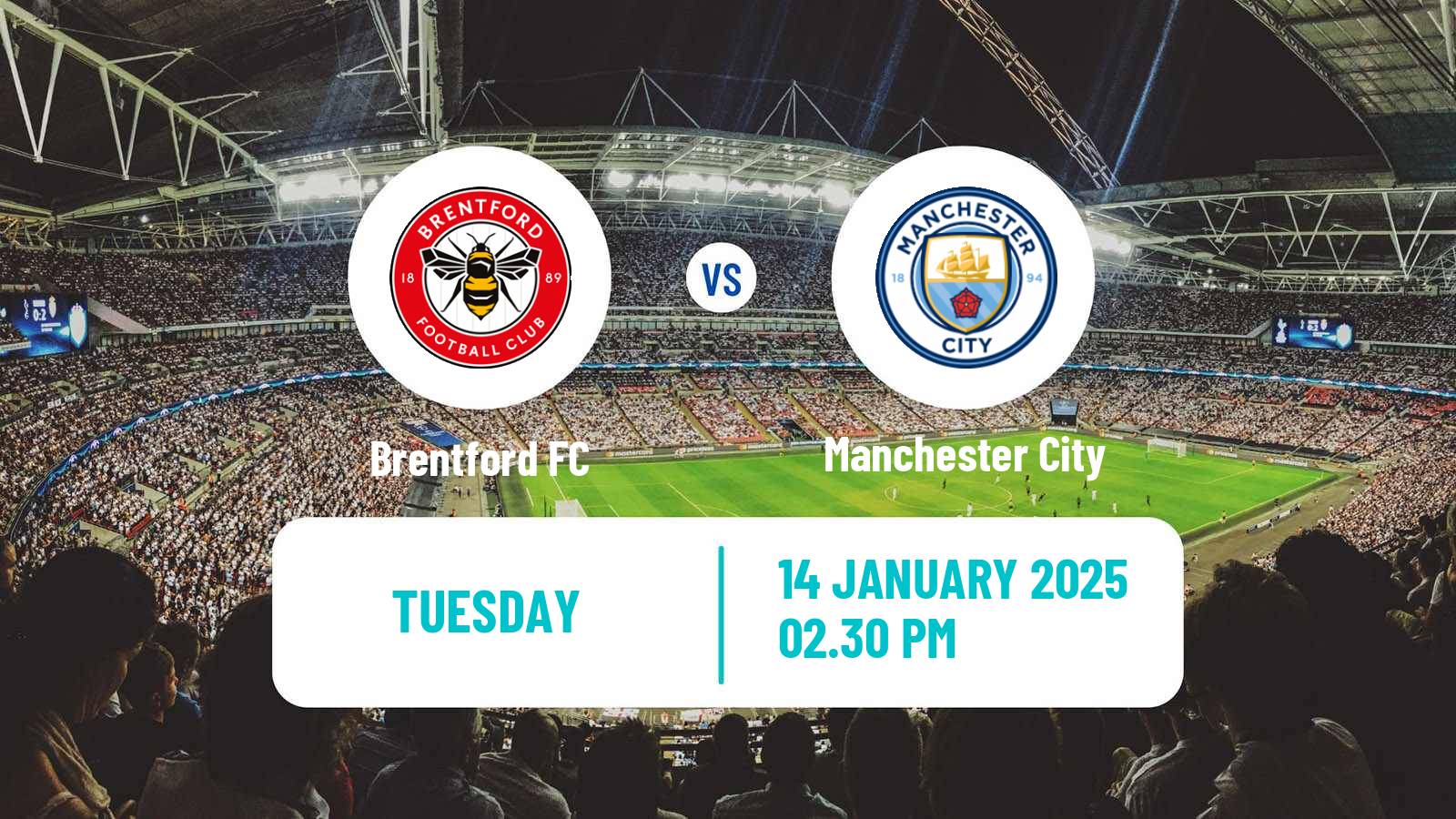 Soccer English Premier League Brentford - Manchester City