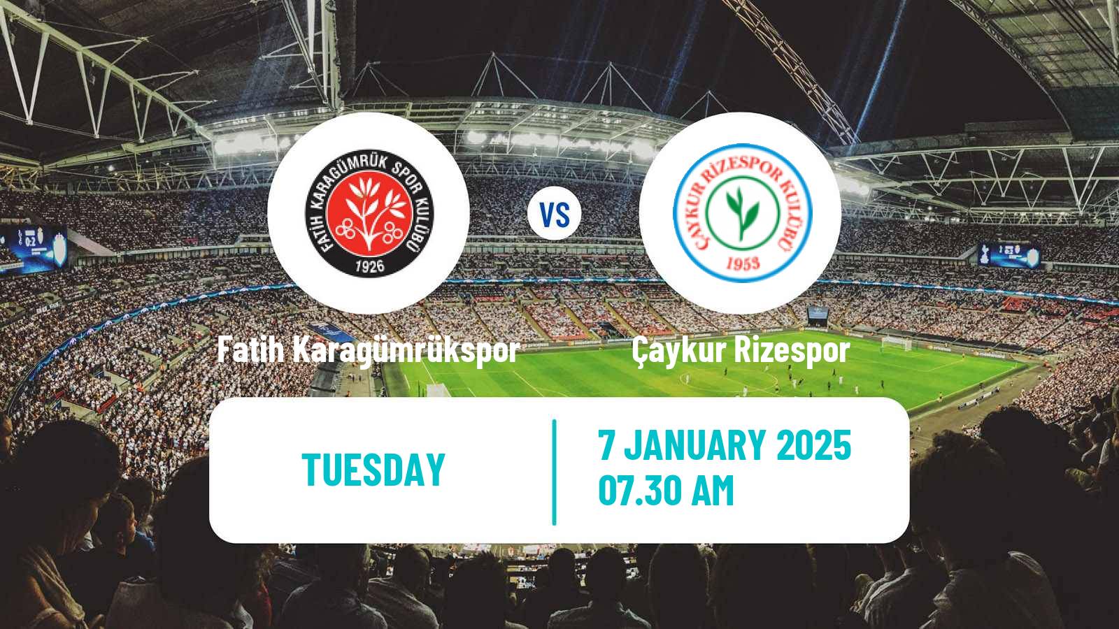 Soccer Turkish Cup Fatih Karagümrükspor - Çaykur Rizespor