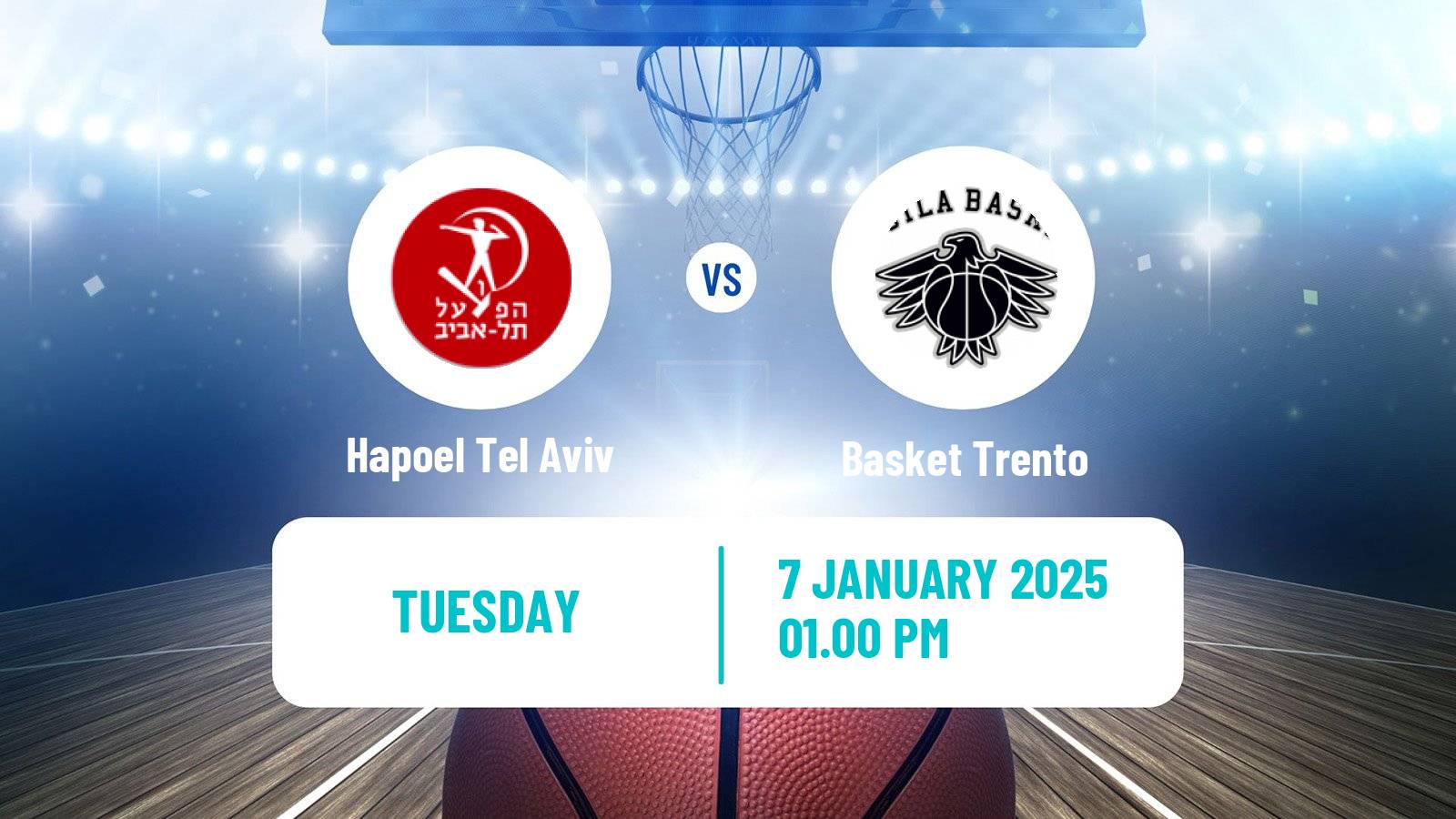 Basketball Eurocup Hapoel Tel Aviv - Basket Trento