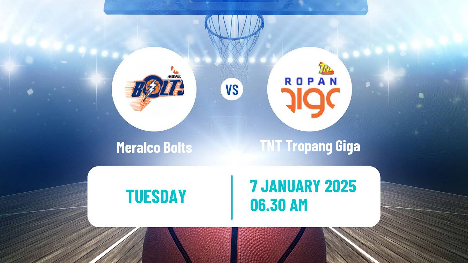 Basketball Philippines - Commissioners Cup Meralco Bolts - TNT Tropang Giga