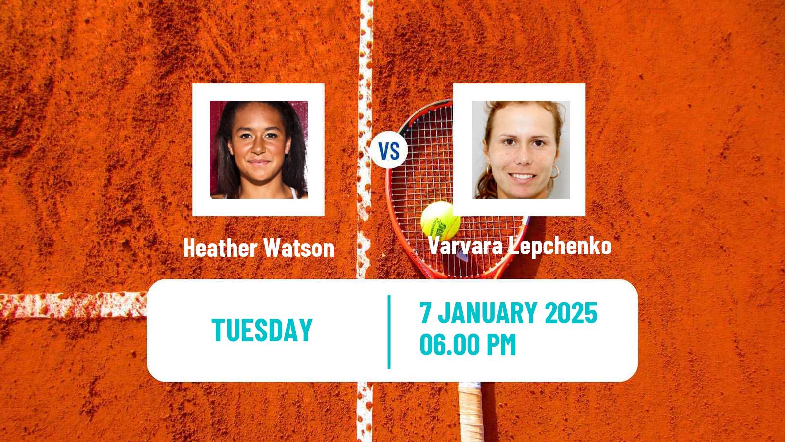 Tennis WTA Australian Open Heather Watson - Varvara Lepchenko