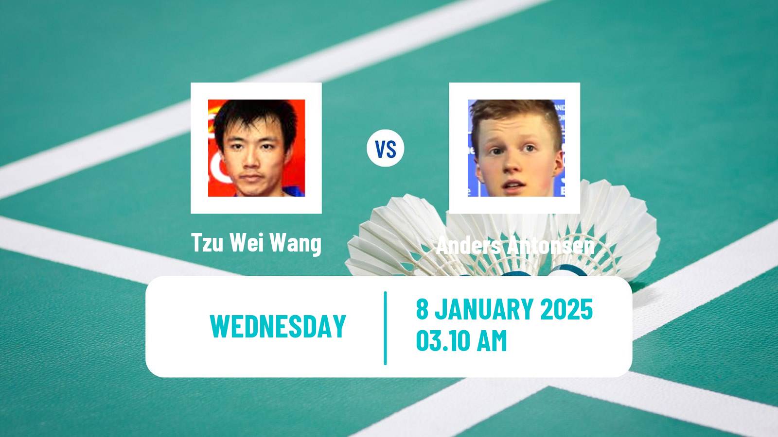 Badminton BWF World Tour Malaysia Open Men Tzu Wei Wang - Anders Antonsen