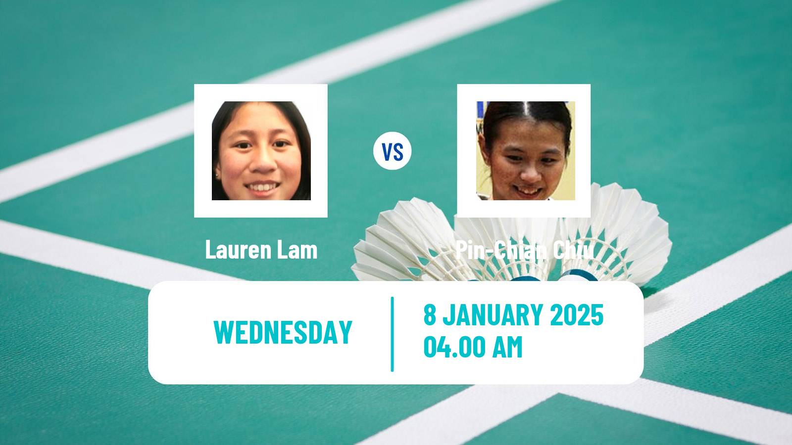 Badminton BWF World Tour Malaysia Open Women Lauren Lam - Pin-Chian Chiu