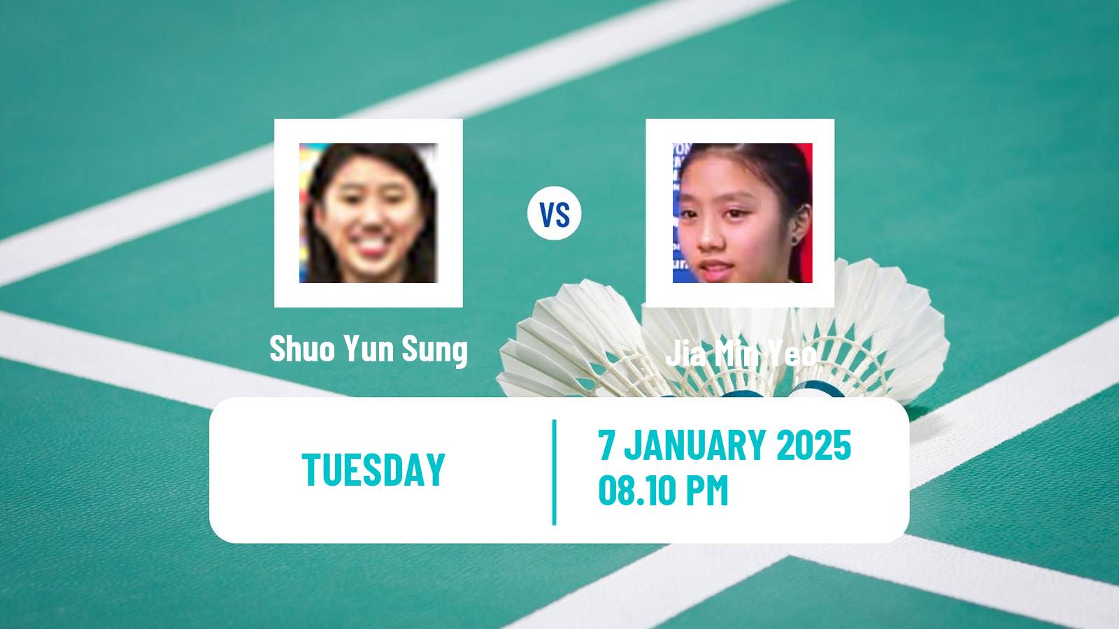 Badminton BWF World Tour Malaysia Open Women Shuo Yun Sung - Jia Min Yeo