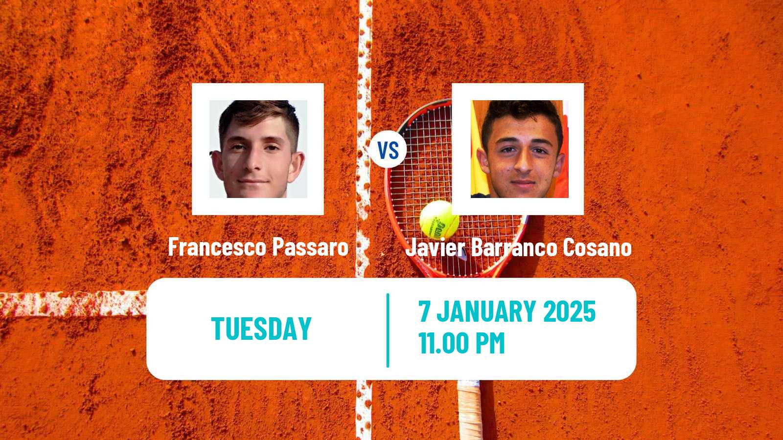 Tennis ATP Australian Open Francesco Passaro - Javier Barranco Cosano