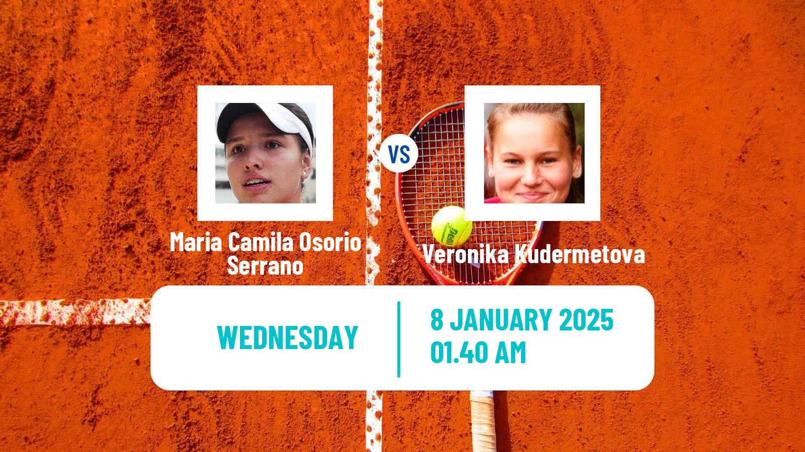 Tennis WTA Hobart Maria Camila Osorio Serrano - Veronika Kudermetova