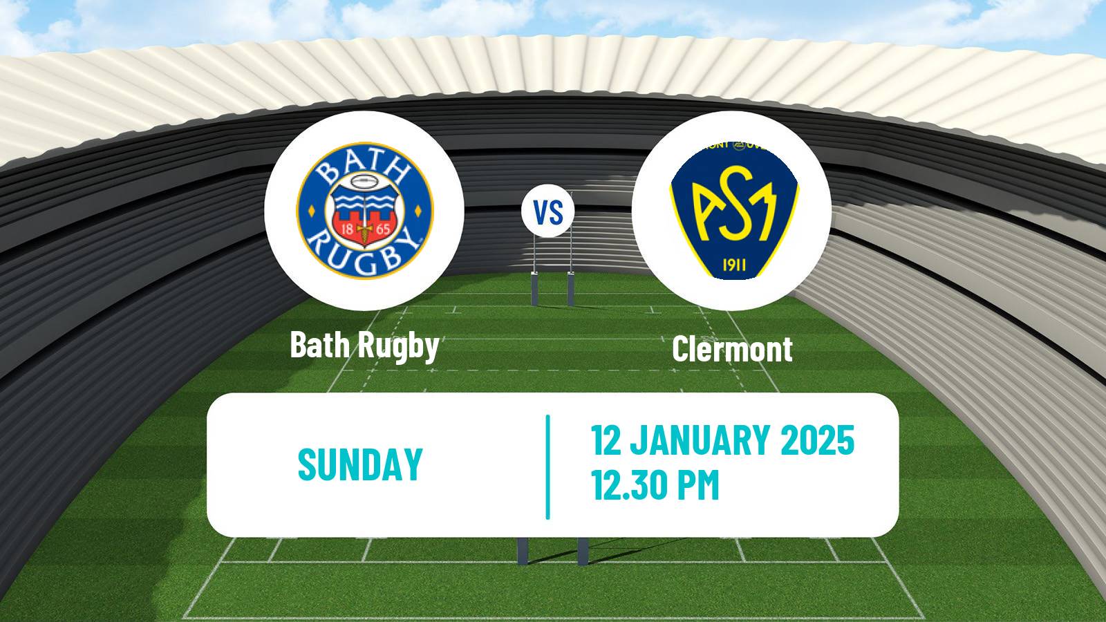 Rugby union European Rugby Champions Cup Bath - Clermont