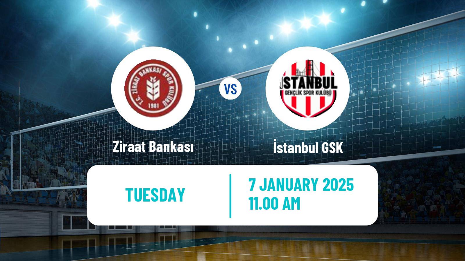 Volleyball Turkish Efeler Ligi Volleyball Ziraat Bankası - İstanbul GSK