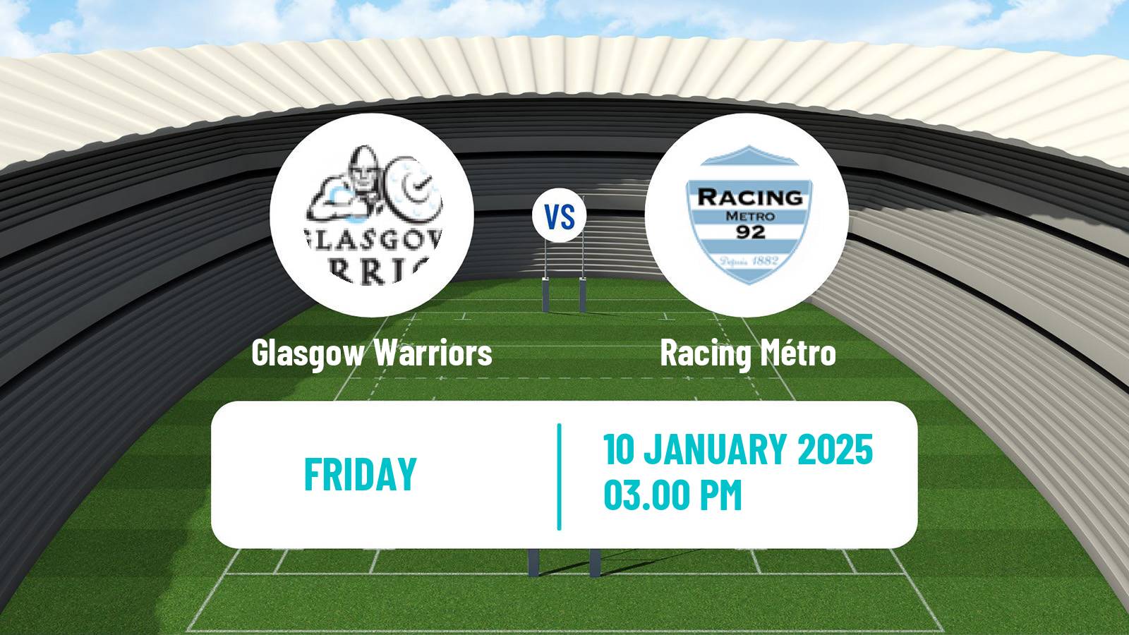 Rugby union European Rugby Champions Cup Glasgow Warriors - Racing Métro