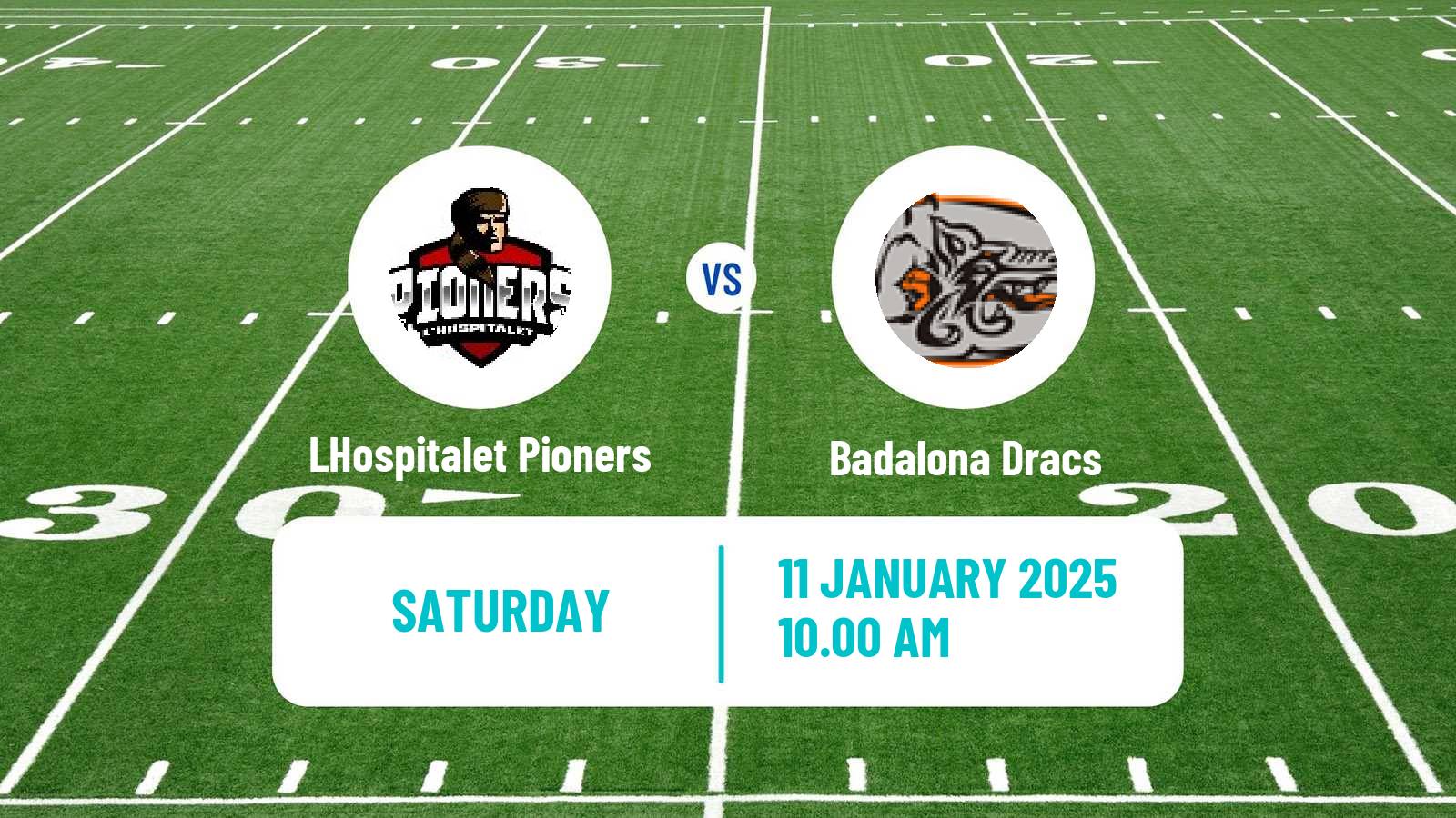 American football Spanish LNFA Serie A LHospitalet Pioners - Badalona Dracs