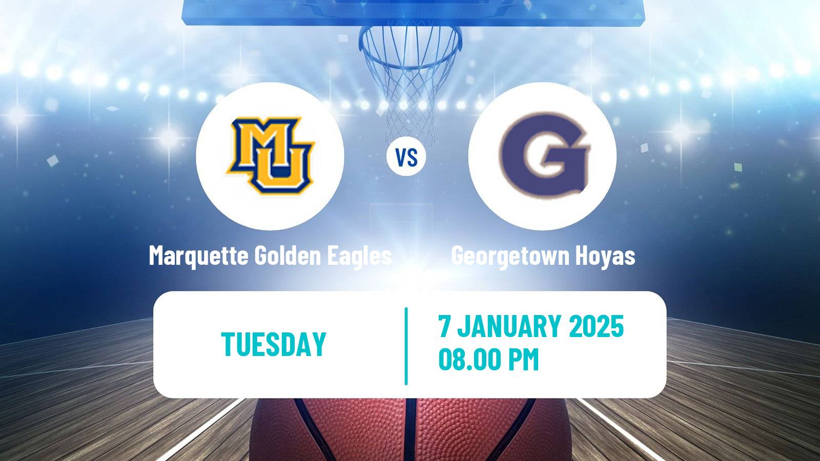 Basketball NCAA College Basketball Marquette Golden Eagles - Georgetown Hoyas