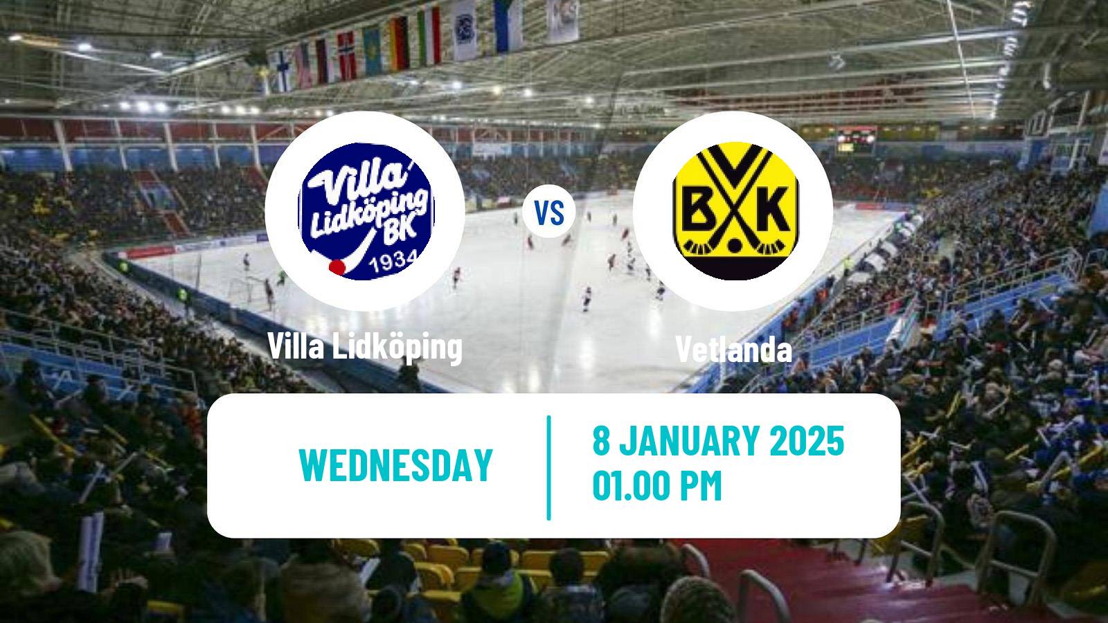 Bandy Swedish Elitserien Bandy Villa Lidköping - Vetlanda