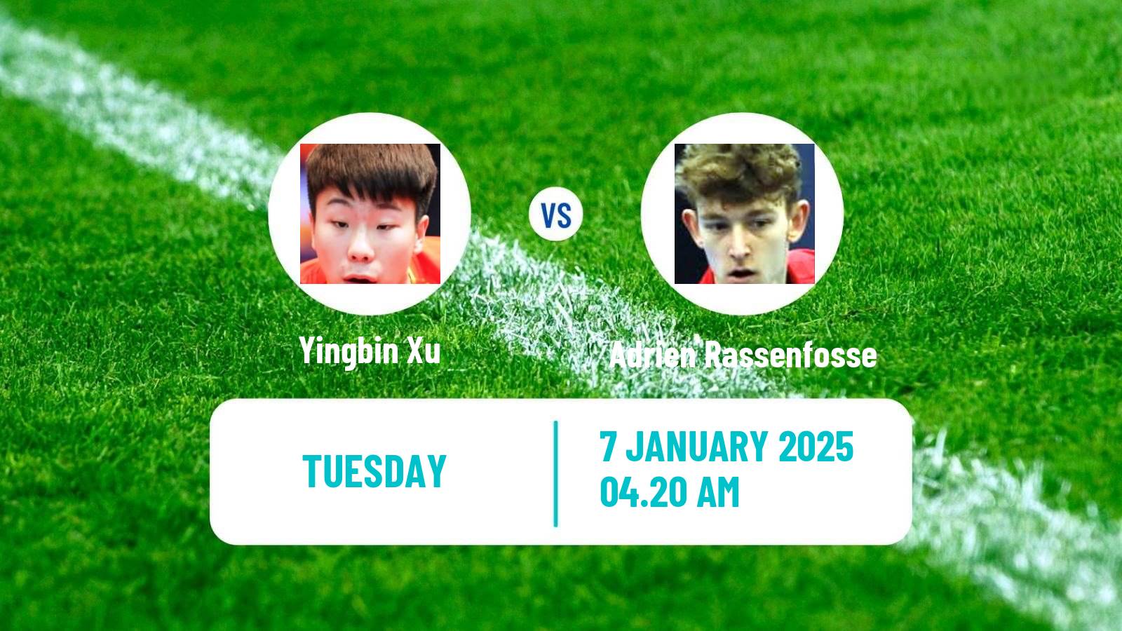 Table tennis Wtt Star Contender Doha Men Yingbin Xu - Adrien Rassenfosse