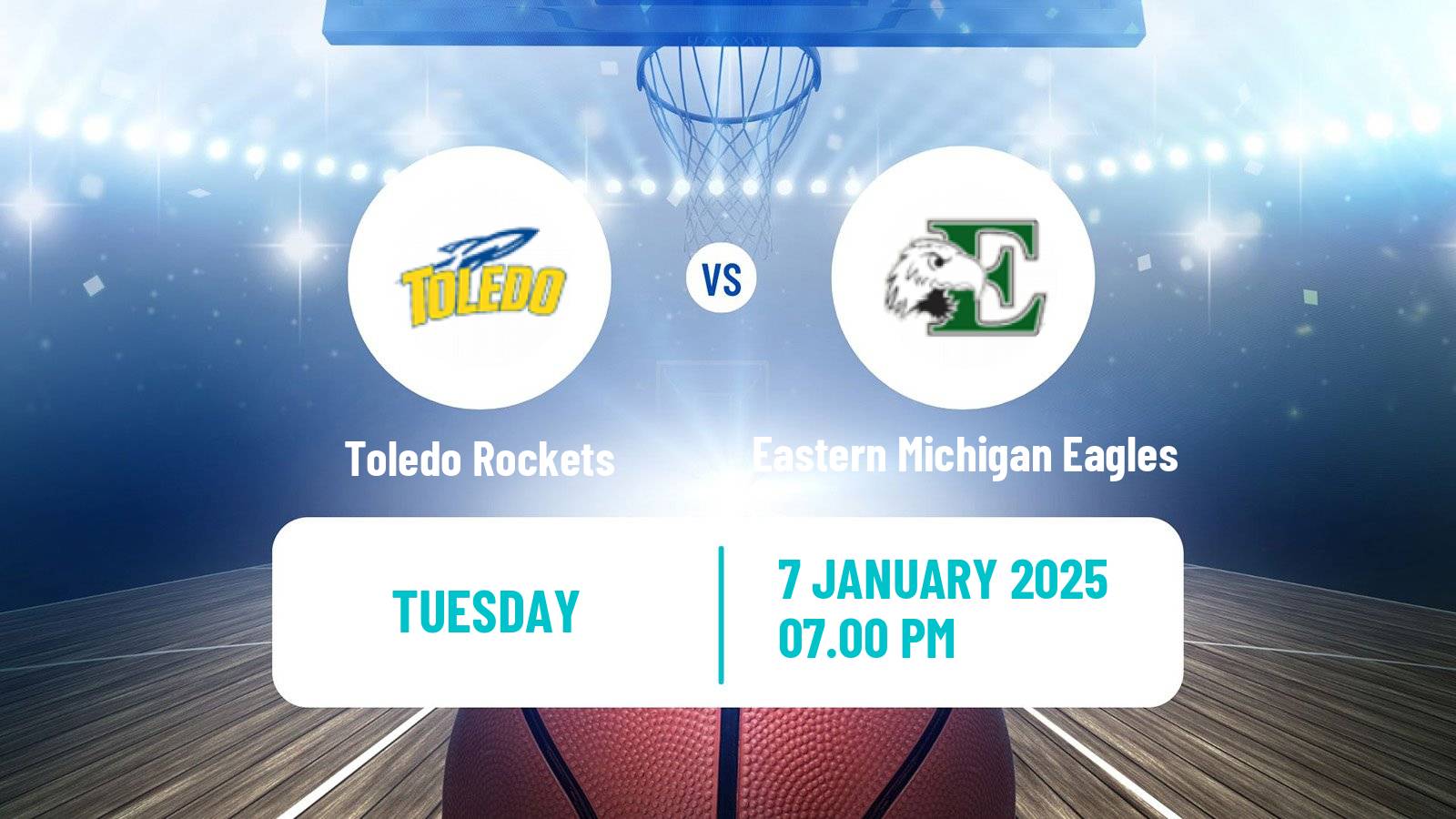 Basketball NCAA College Basketball Toledo Rockets - Eastern Michigan Eagles