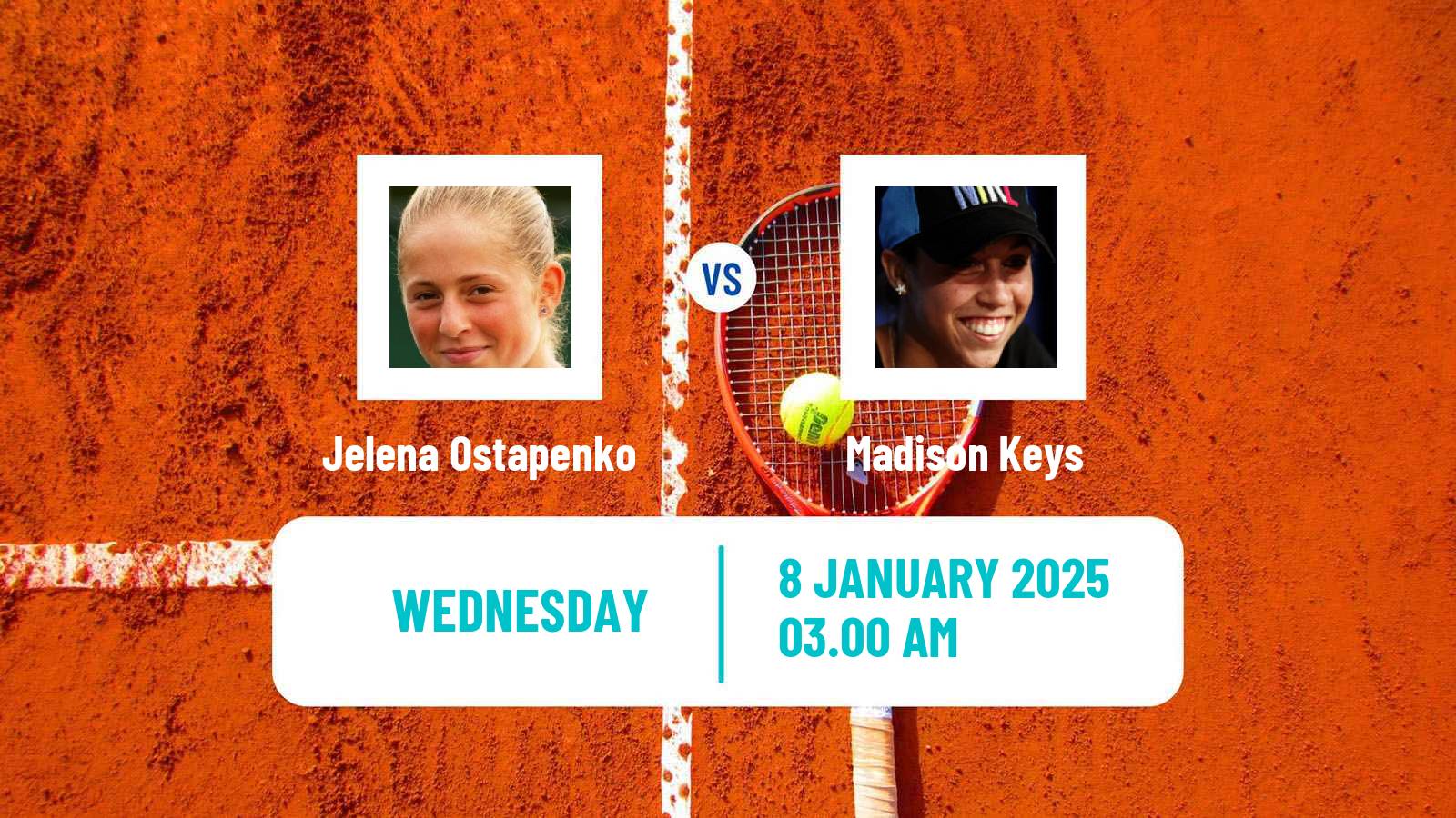 Tennis WTA Adelaide Jelena Ostapenko - Madison Keys