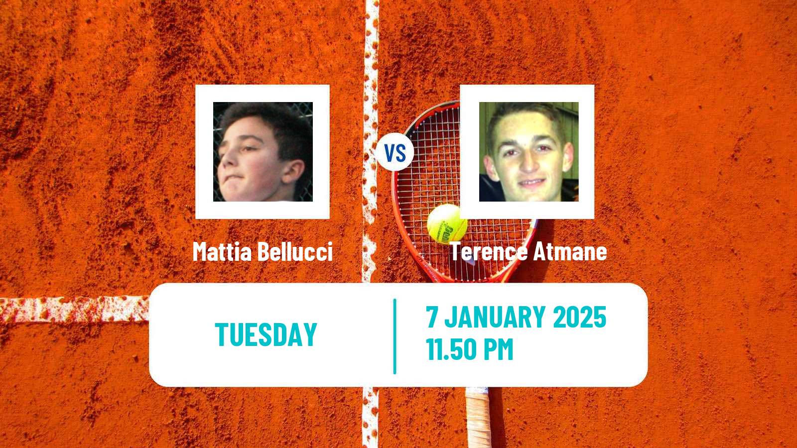 Tennis ATP Australian Open Mattia Bellucci - Terence Atmane