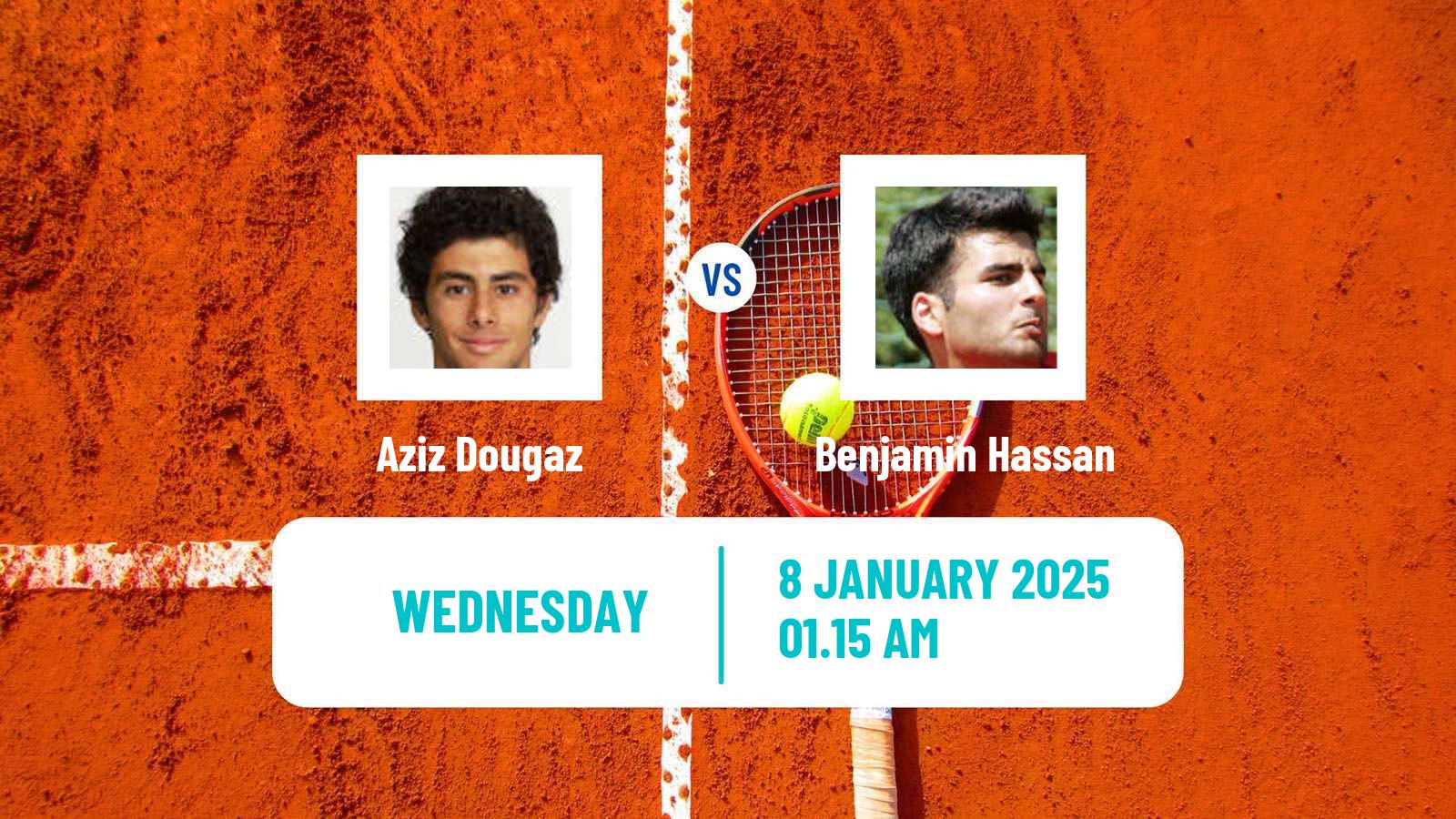 Tennis ATP Australian Open Aziz Dougaz - Benjamin Hassan