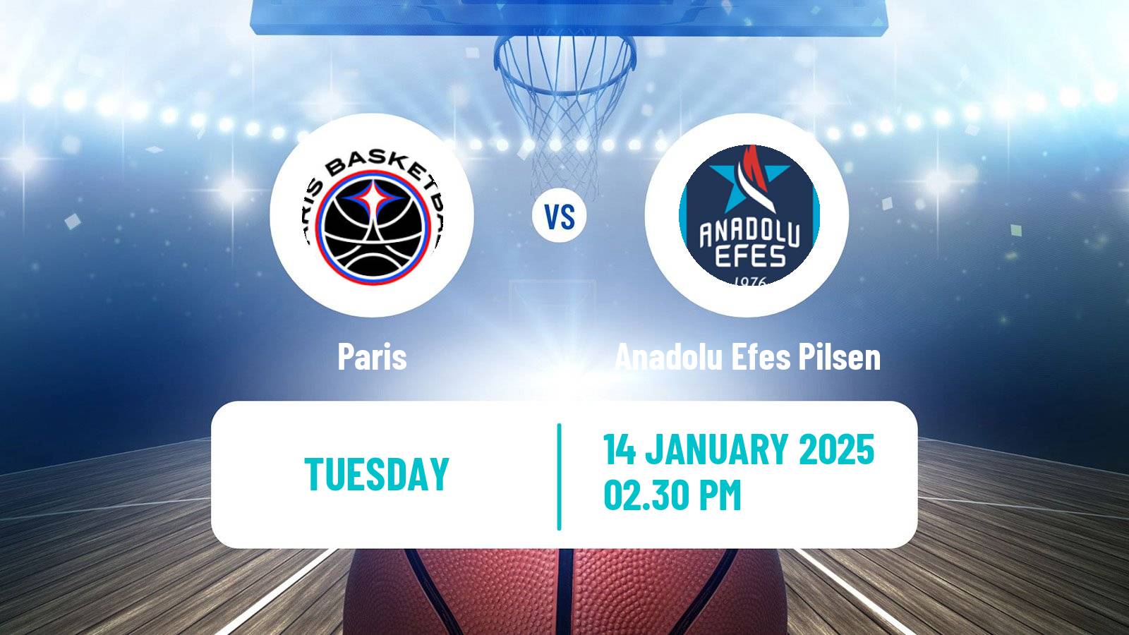 Basketball Euroleague Paris - Anadolu Efes Pilsen