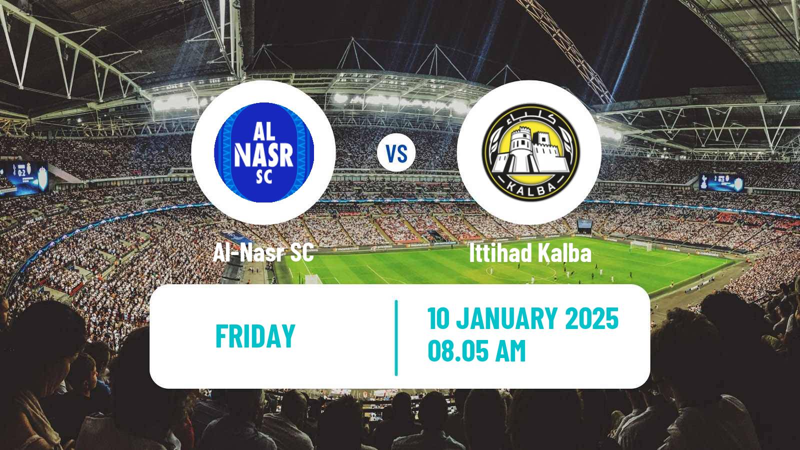 Soccer UAE Football League Al-Nasr - Ittihad Kalba