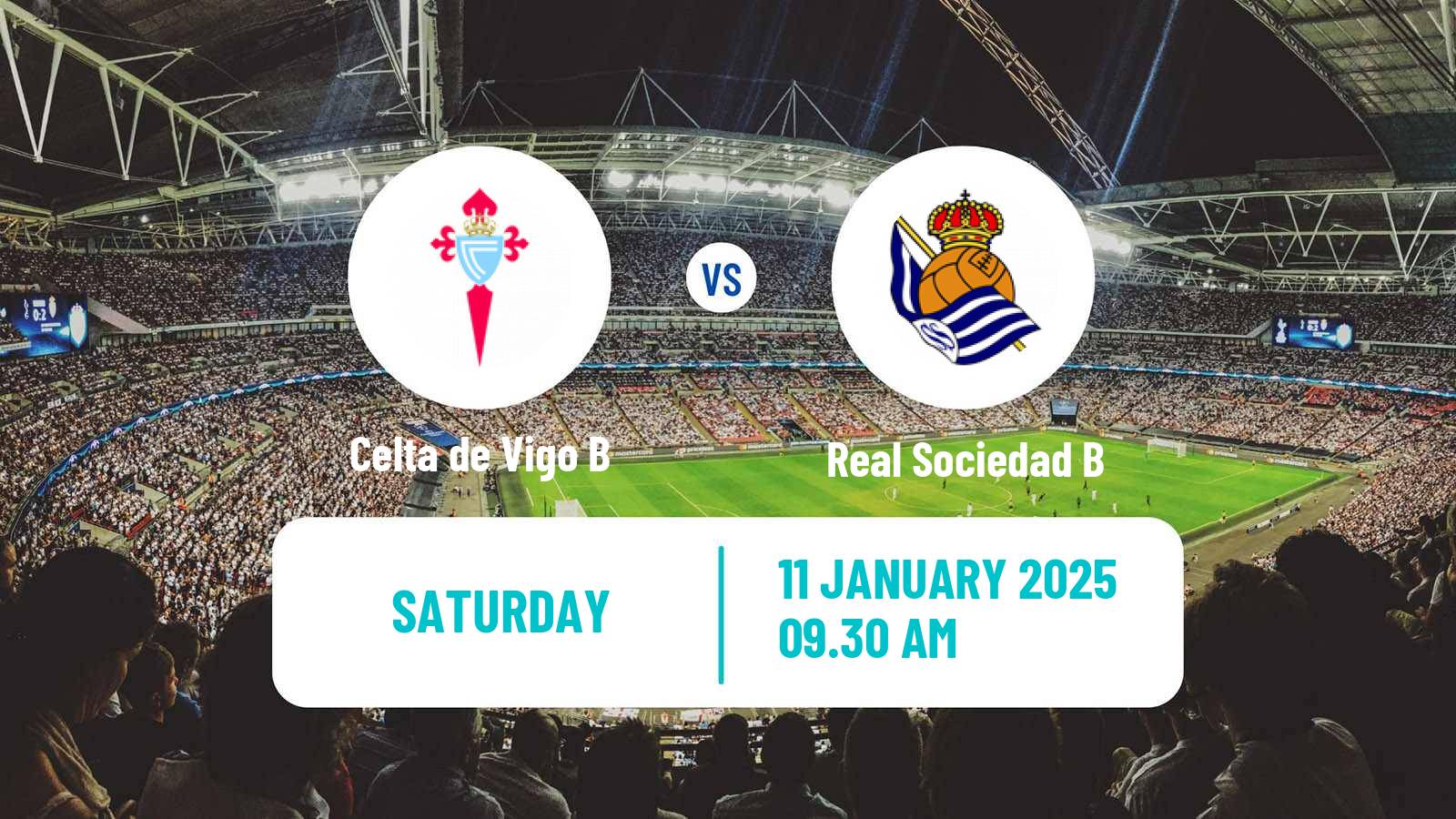 Soccer Spanish Primera RFEF Group 1 Celta de Vigo B - Real Sociedad B