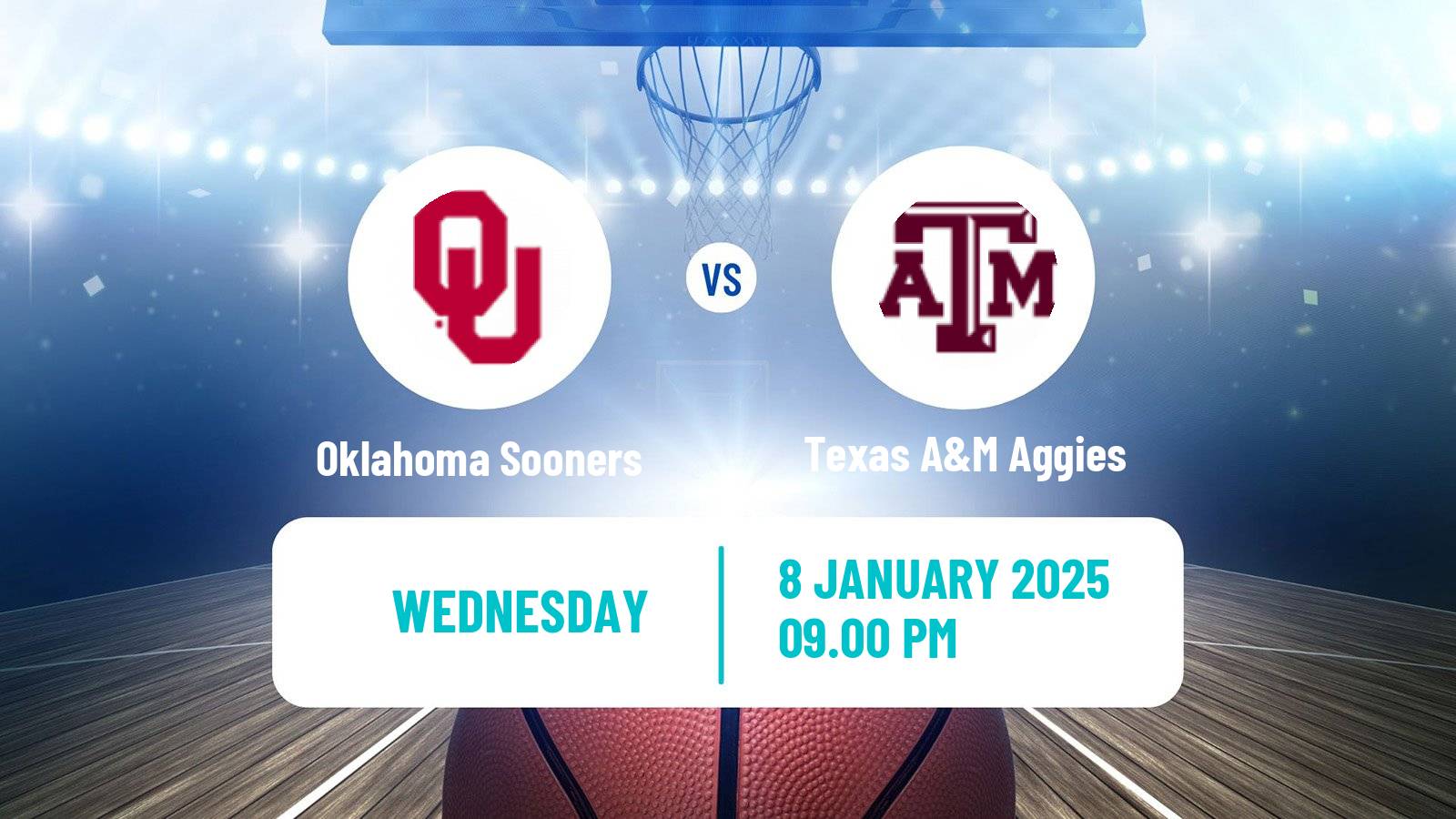 Basketball NCAA College Basketball Oklahoma Sooners - Texas A&M Aggies