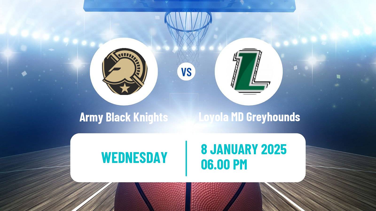 Basketball NCAA College Basketball Army Black Knights - Loyola MD Greyhounds