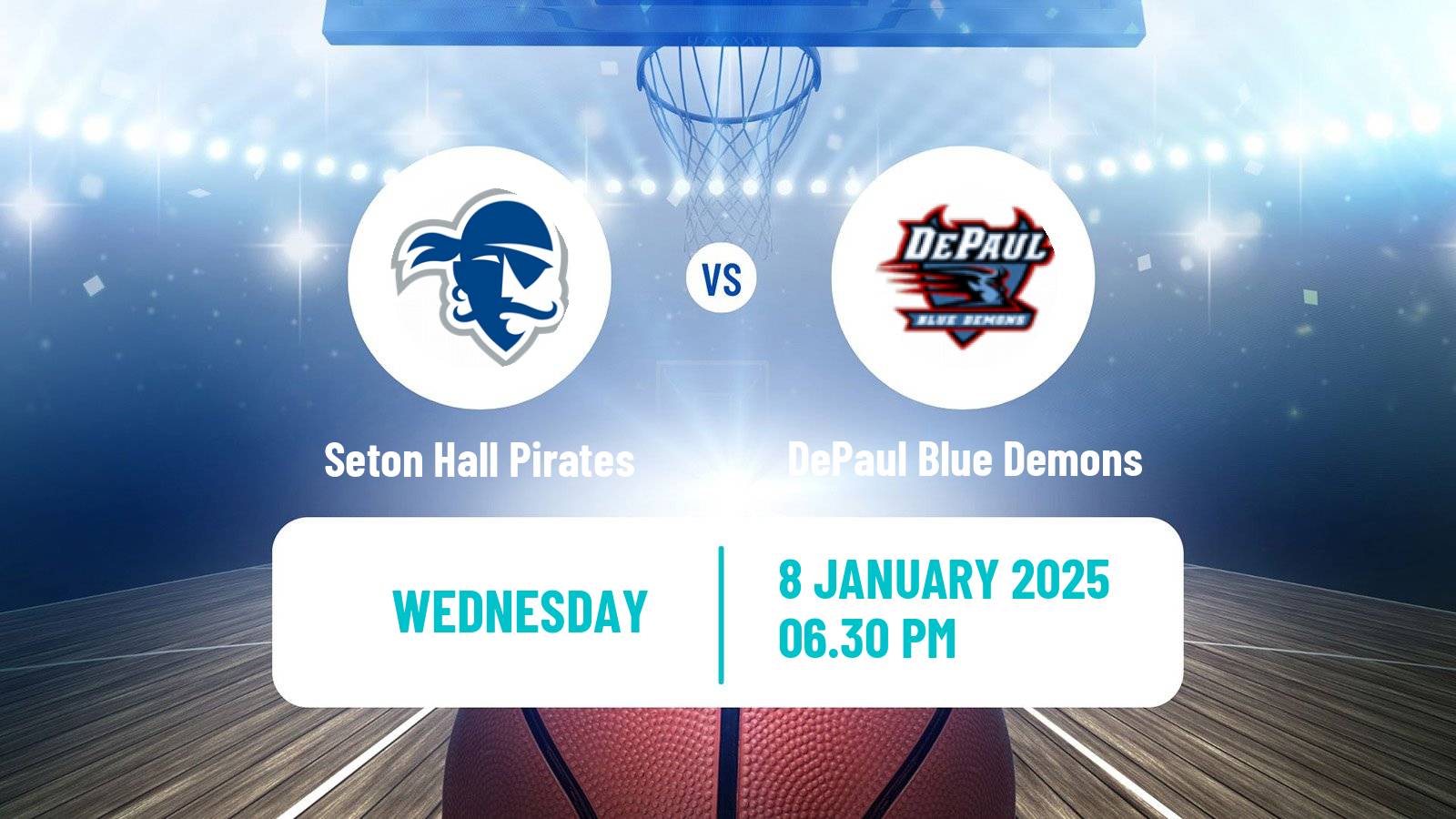 Basketball NCAA College Basketball Seton Hall Pirates - DePaul Blue Demons