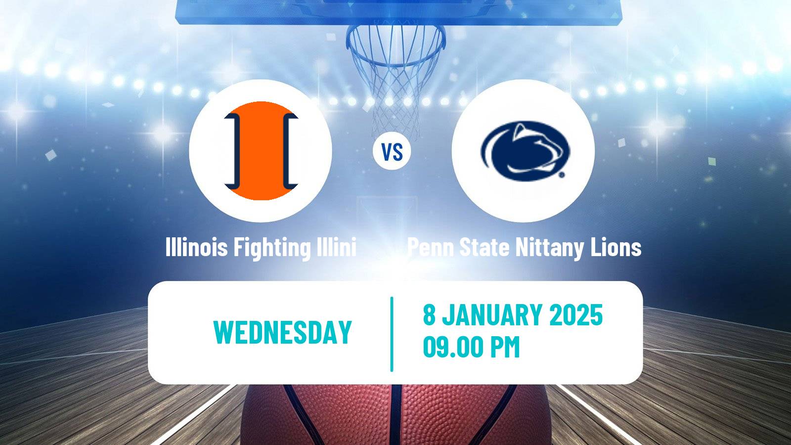 Basketball NCAA College Basketball Illinois Fighting Illini - Penn State Nittany Lions