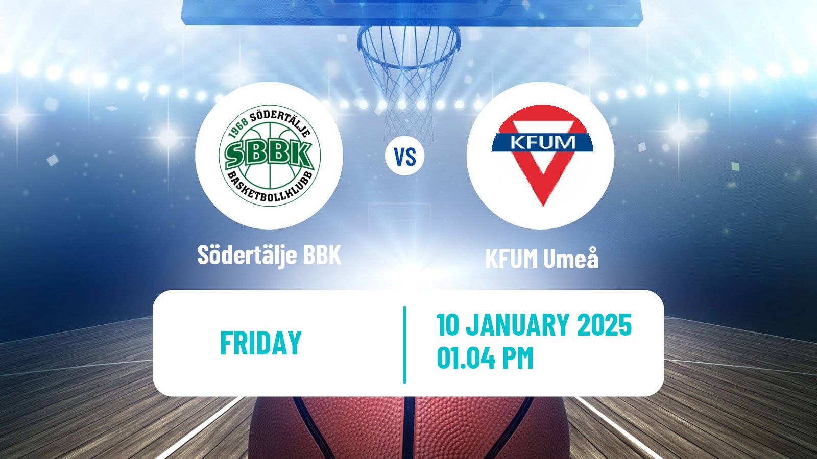 Basketball Swedish Basketligan Södertälje BBK - KFUM Umeå