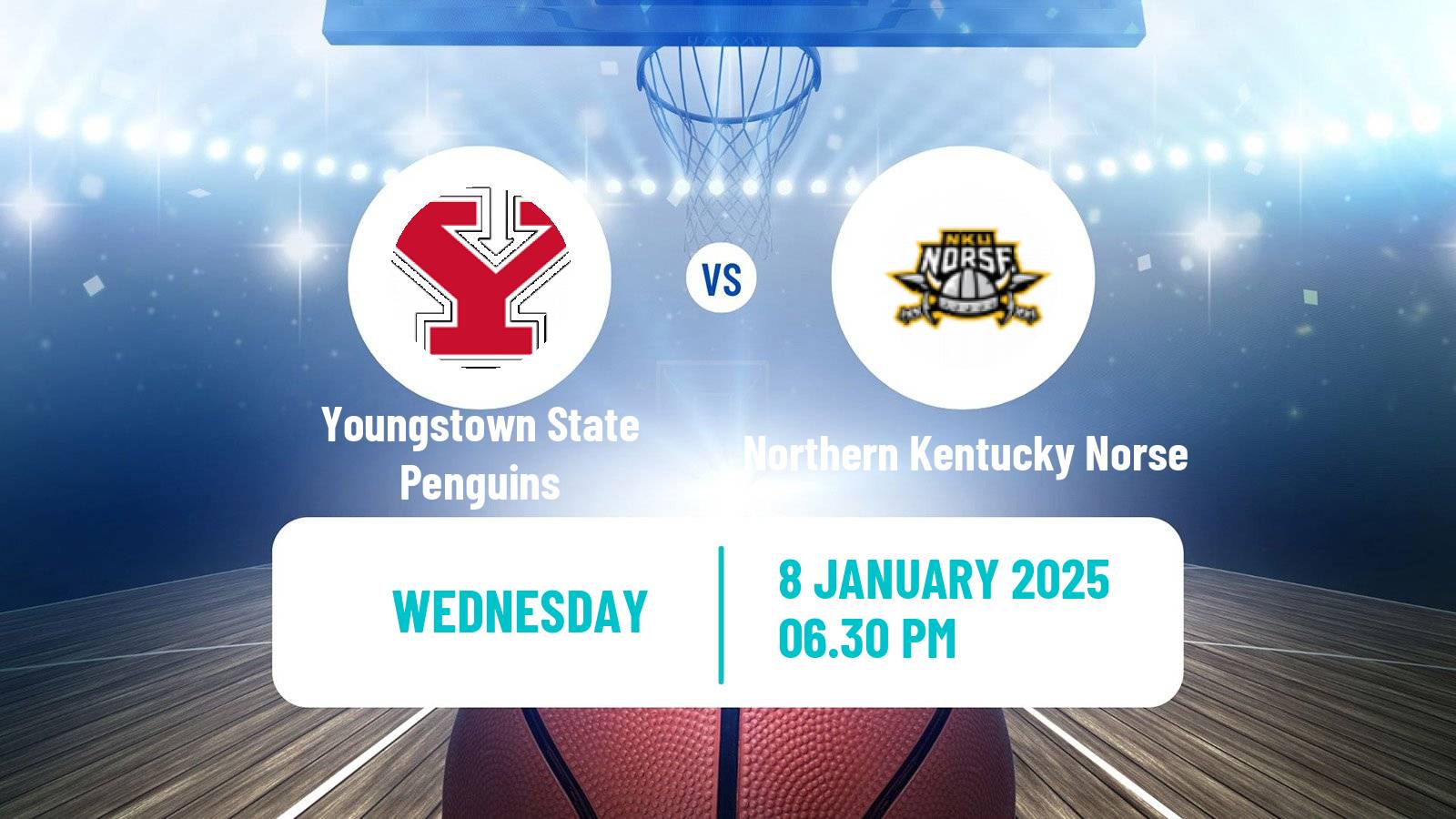 Basketball NCAA College Basketball Youngstown State Penguins - Northern Kentucky Norse