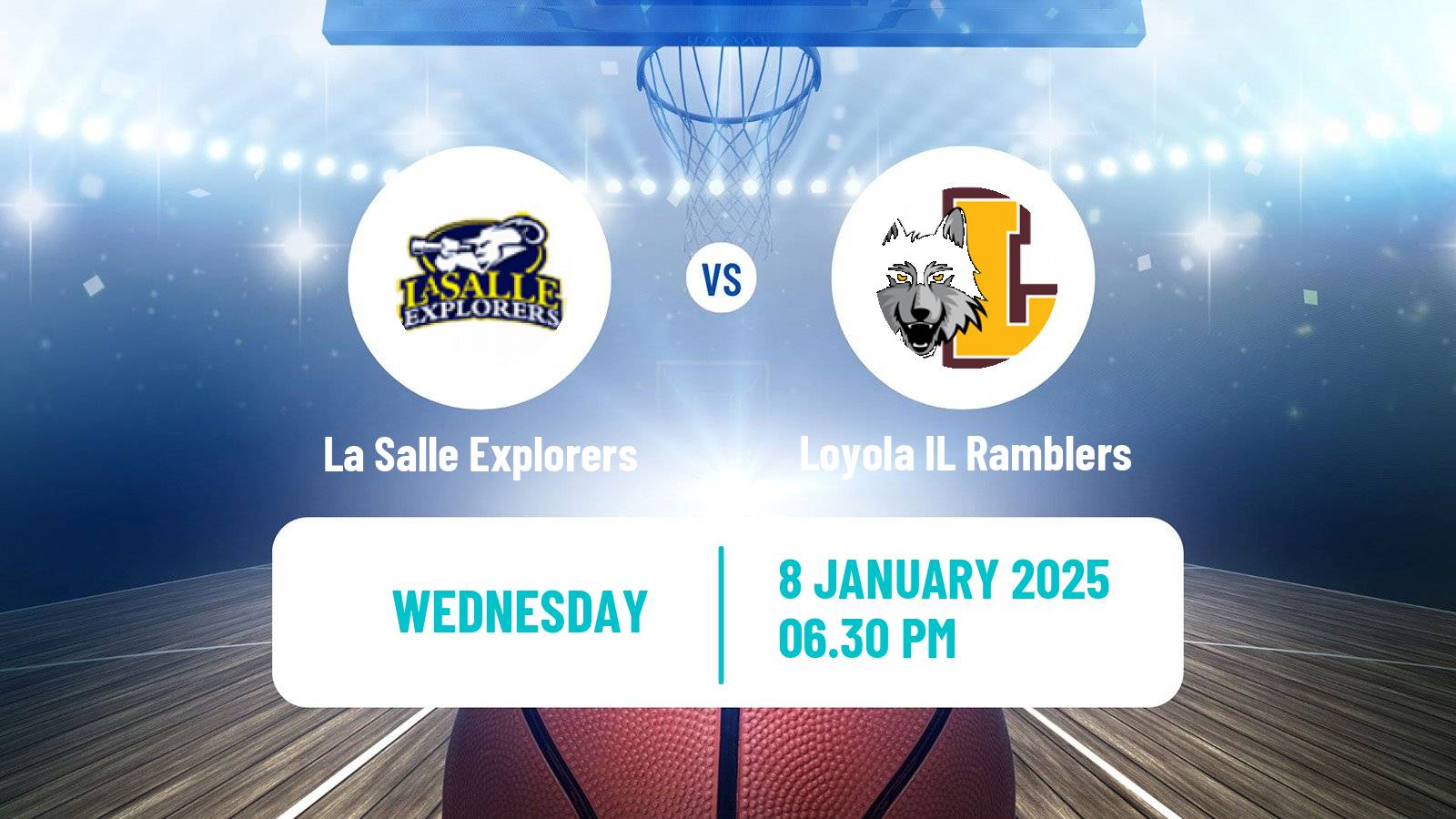 Basketball NCAA College Basketball La Salle Explorers - Loyola IL Ramblers