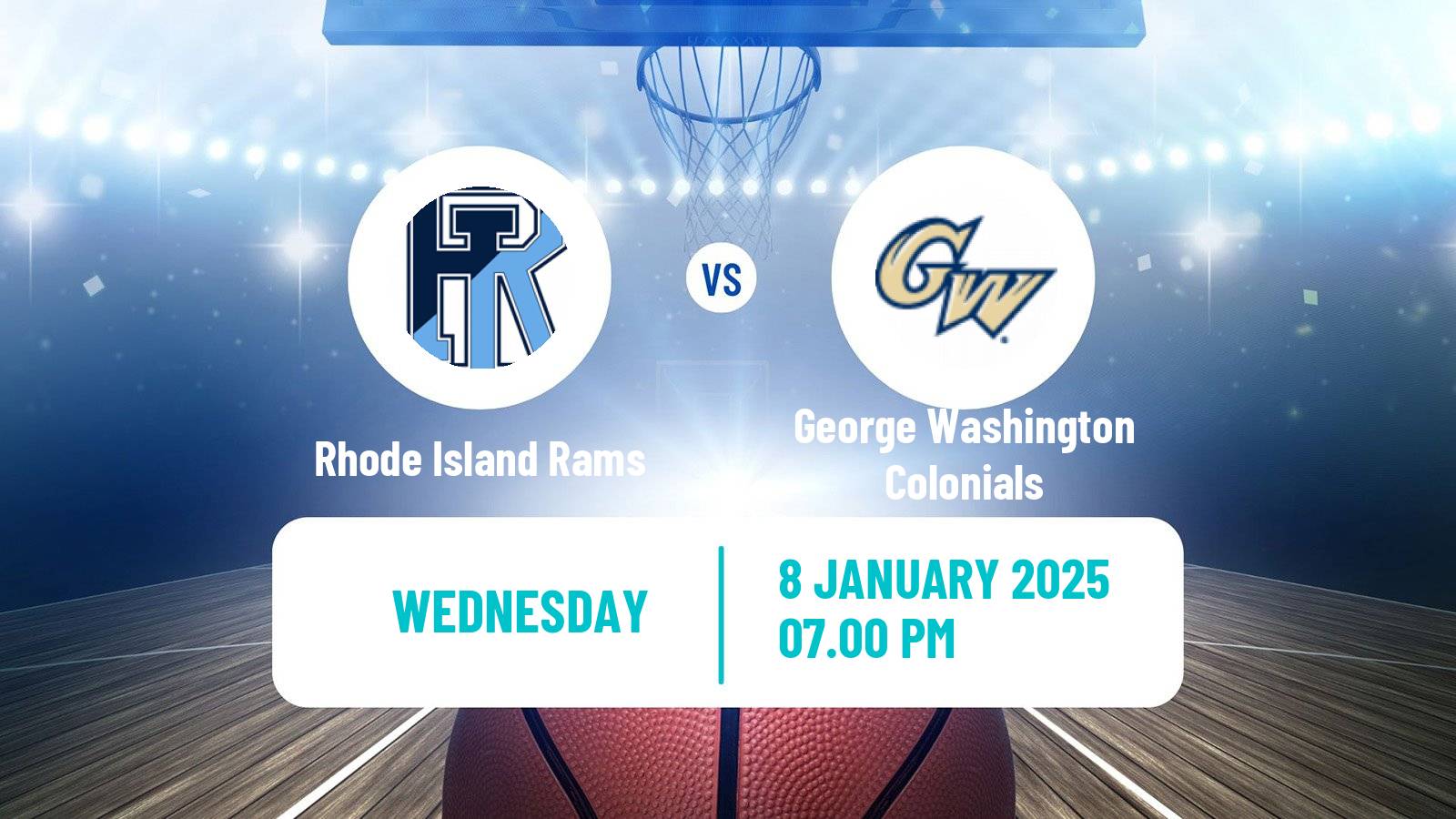 Basketball NCAA College Basketball Rhode Island Rams - George Washington Colonials