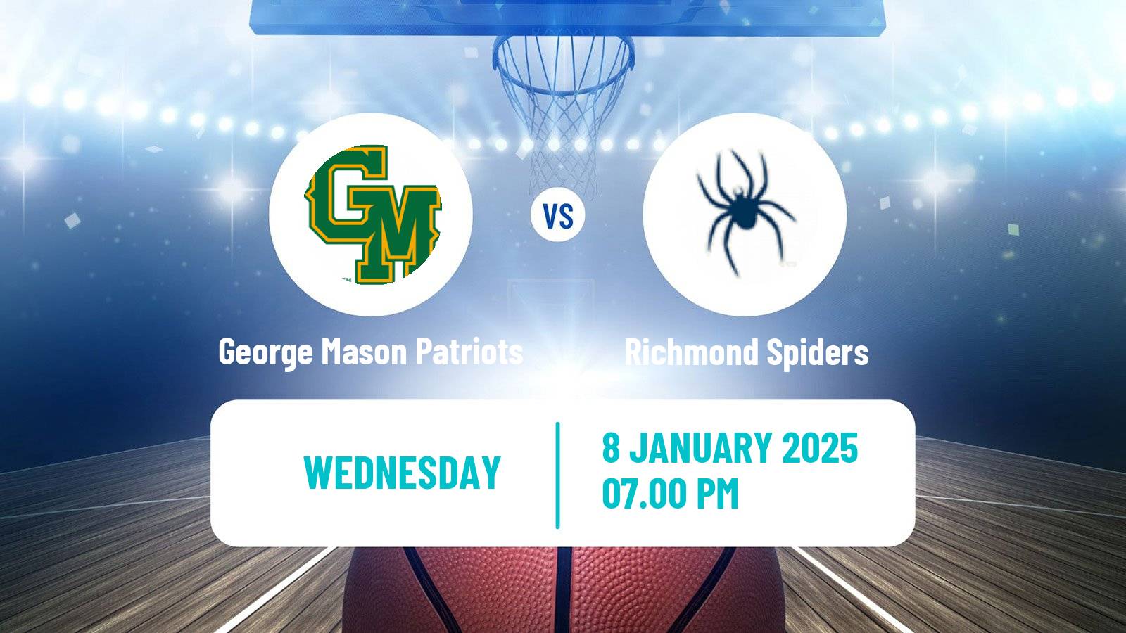 Basketball NCAA College Basketball George Mason Patriots - Richmond Spiders