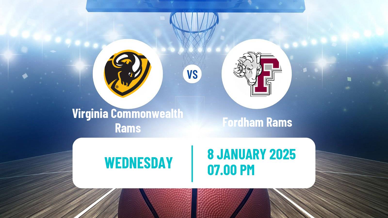 Basketball NCAA College Basketball Virginia Commonwealth Rams - Fordham Rams