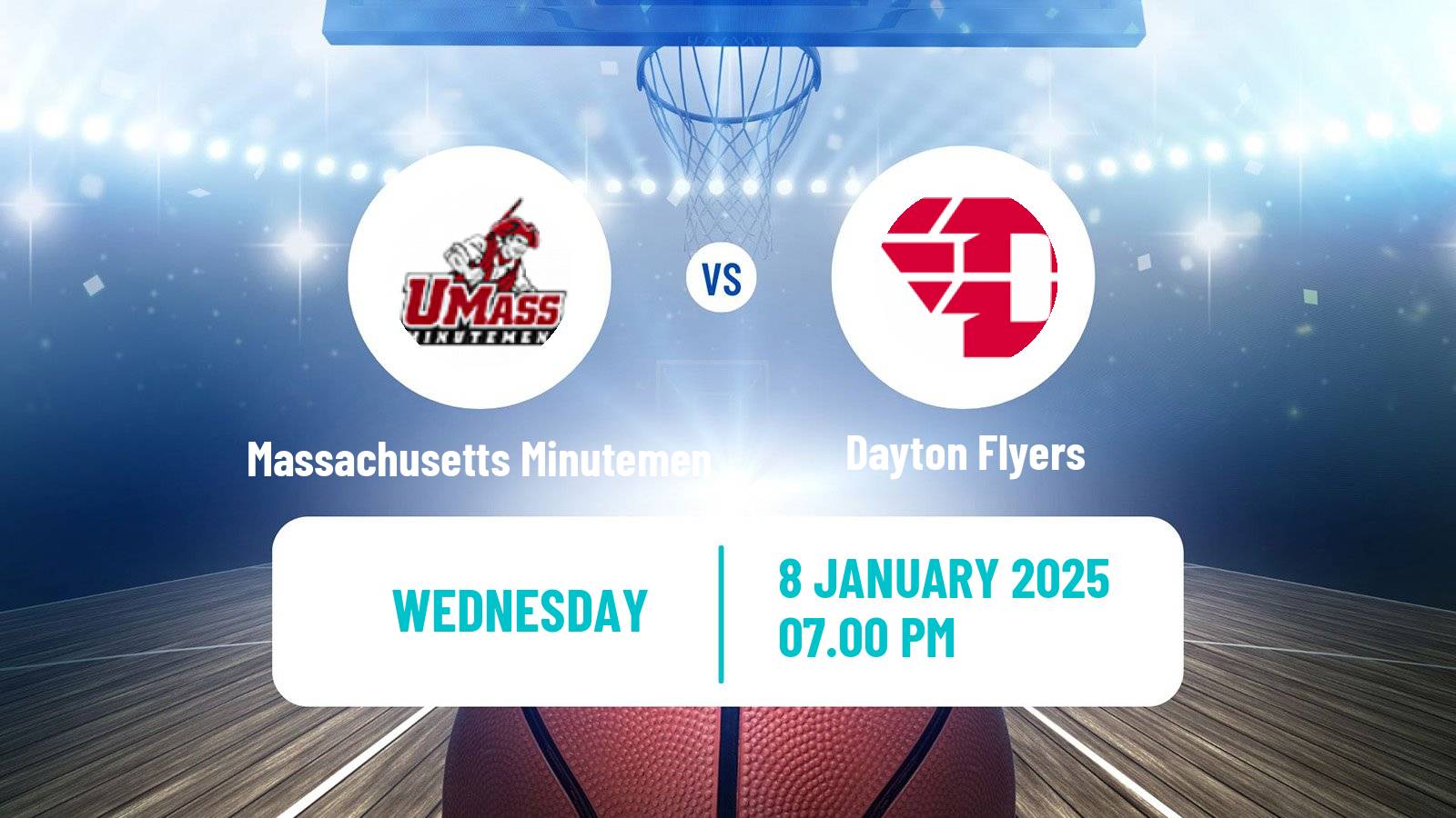 Basketball NCAA College Basketball Massachusetts Minutemen - Dayton Flyers