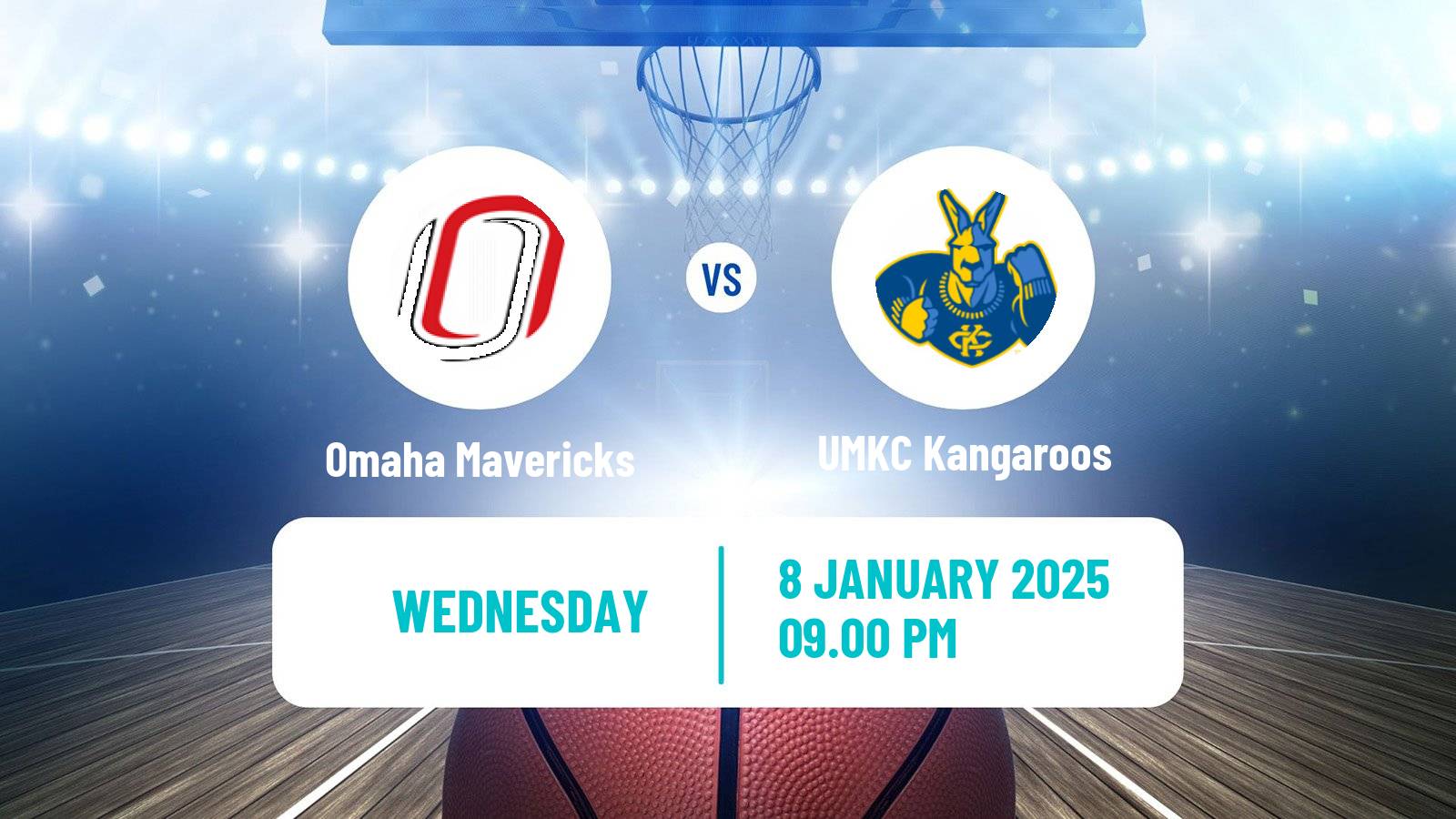 Basketball NCAA College Basketball Omaha Mavericks - UMKC Kangaroos