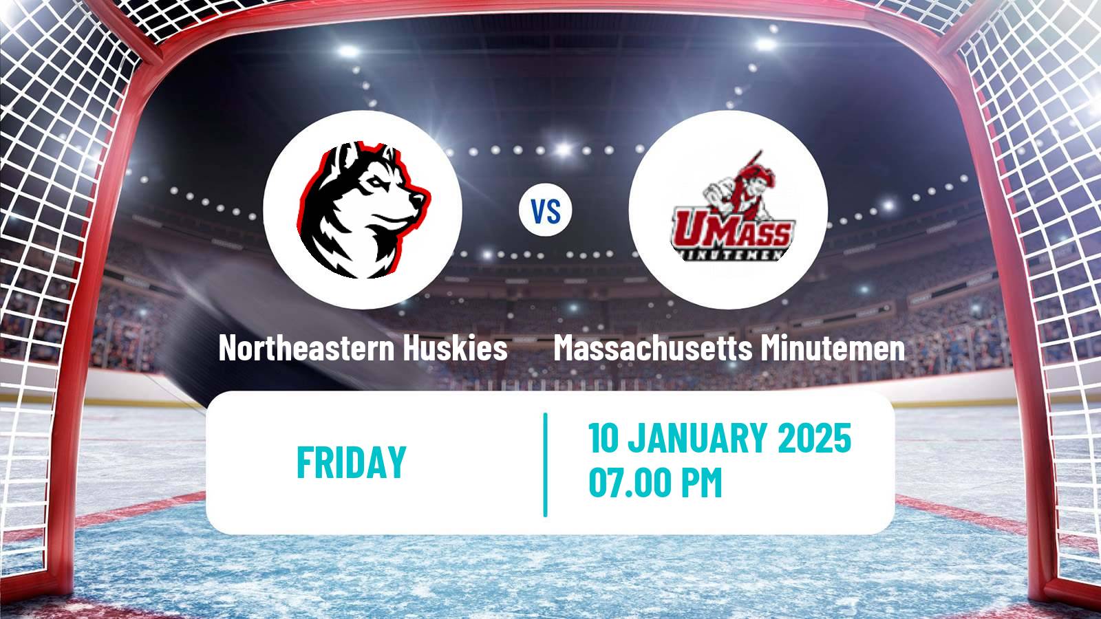 Hockey NCAA Hockey Northeastern Huskies - Massachusetts Minutemen