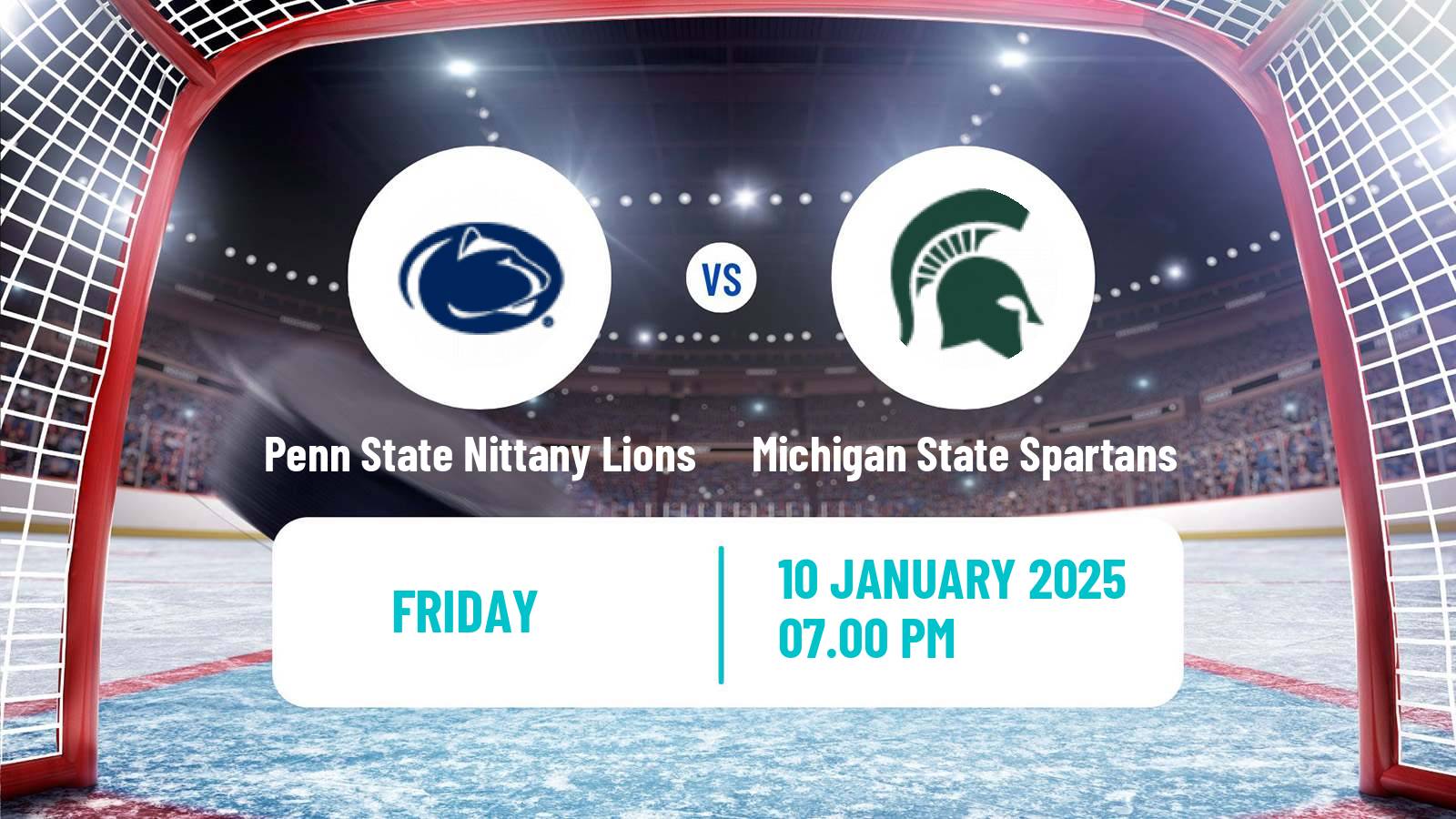 Hockey NCAA Hockey Penn State Nittany Lions - Michigan State Spartans