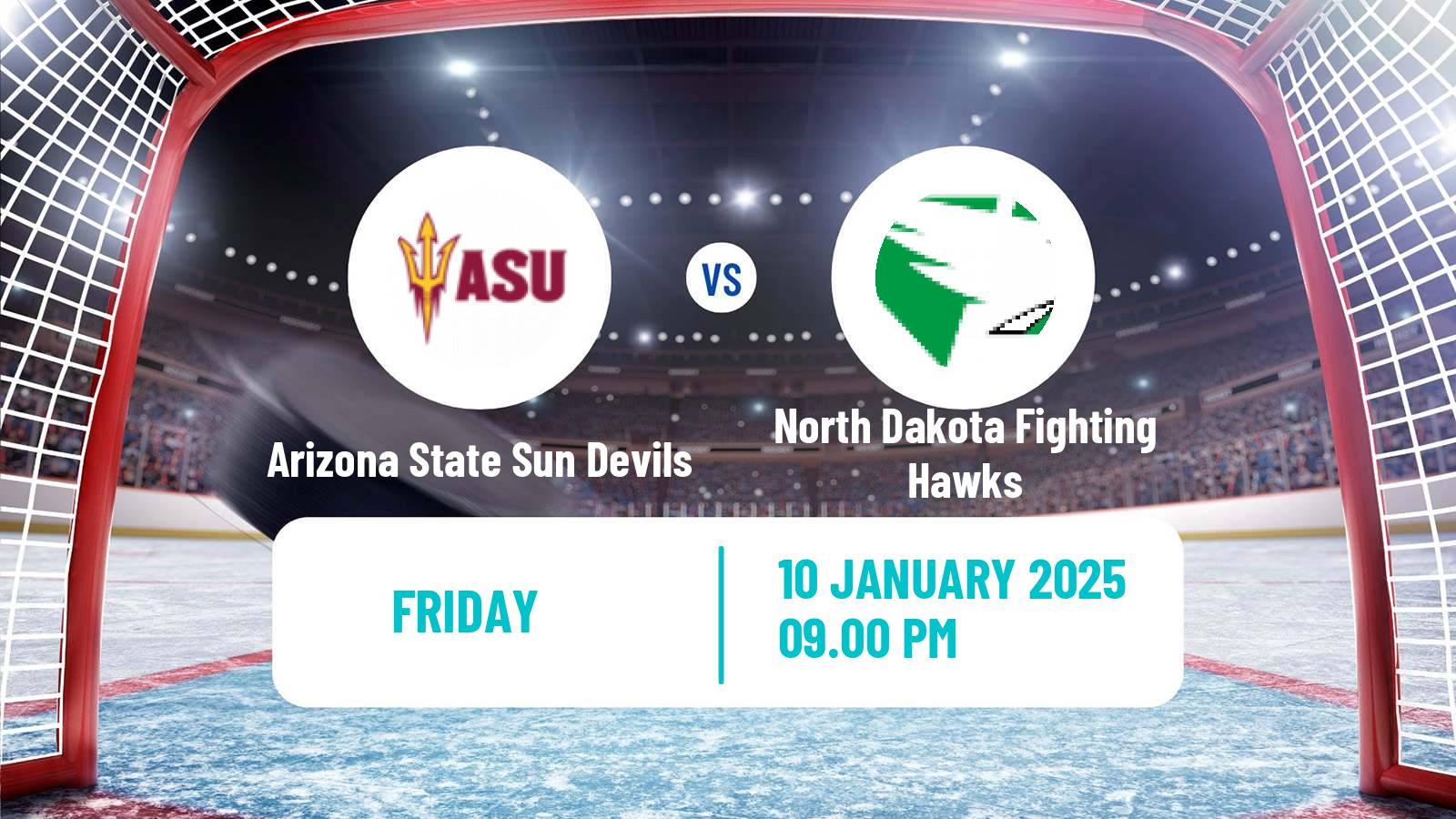 Hockey NCAA Hockey Arizona State Sun Devils - North Dakota Fighting Hawks