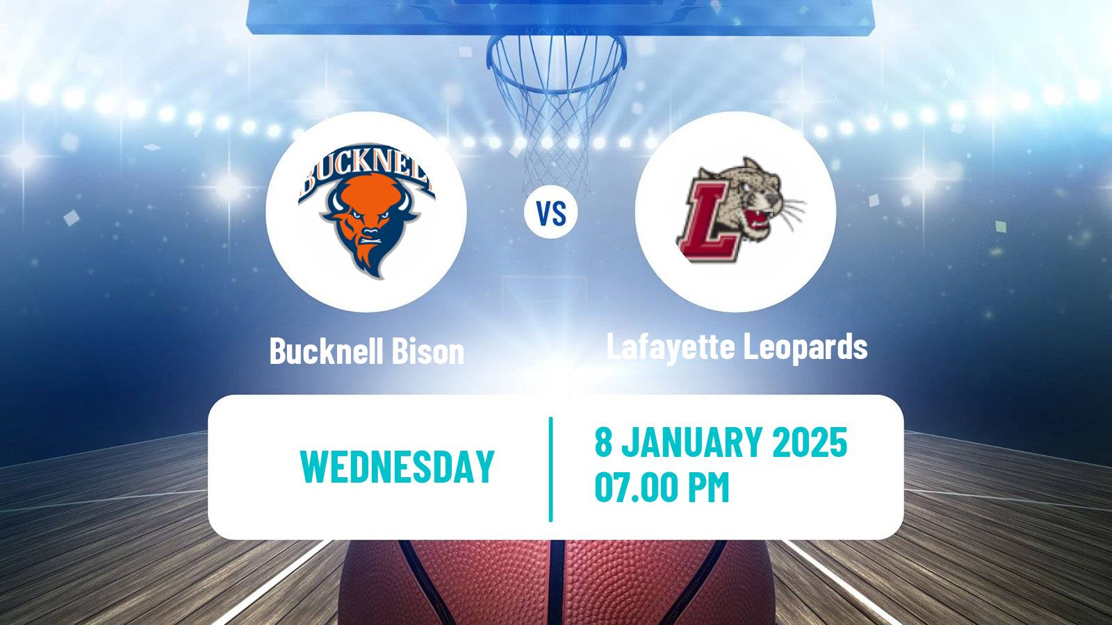 Basketball NCAA College Basketball Bucknell Bison - Lafayette Leopards