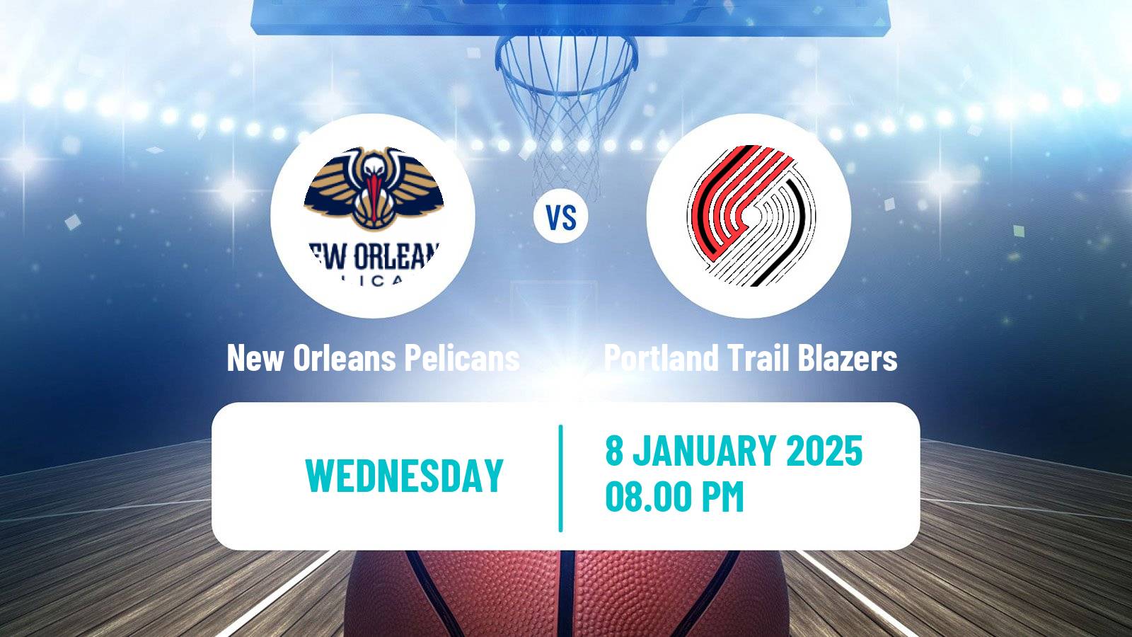 Basketball NBA New Orleans Pelicans - Portland Trail Blazers