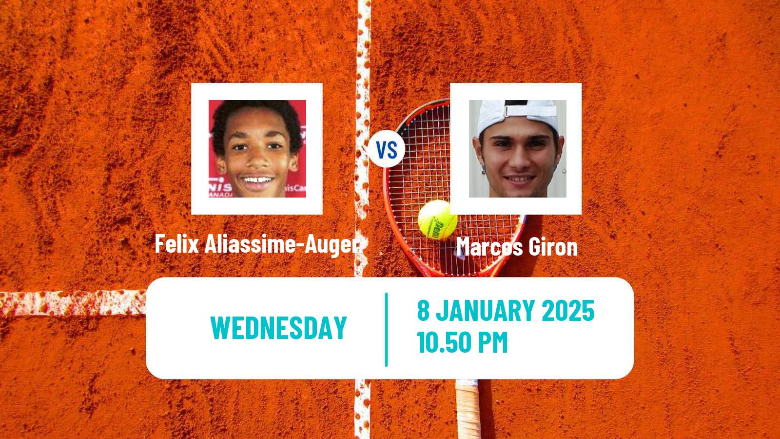 Tennis ATP Adelaide Felix Aliassime-Auger - Marcos Giron