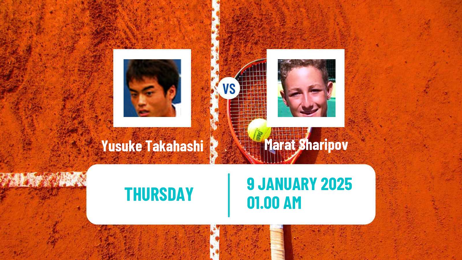 Tennis Nonthaburi 2 Challenger Men Yusuke Takahashi - Marat Sharipov