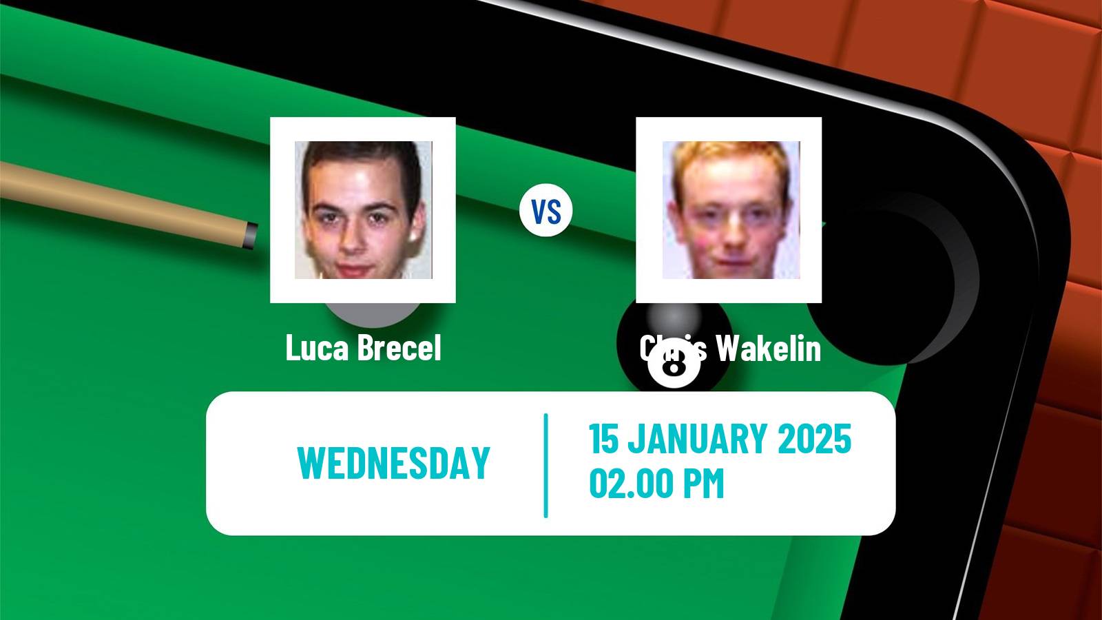 Snooker The Masters Luca Brecel - Chris Wakelin