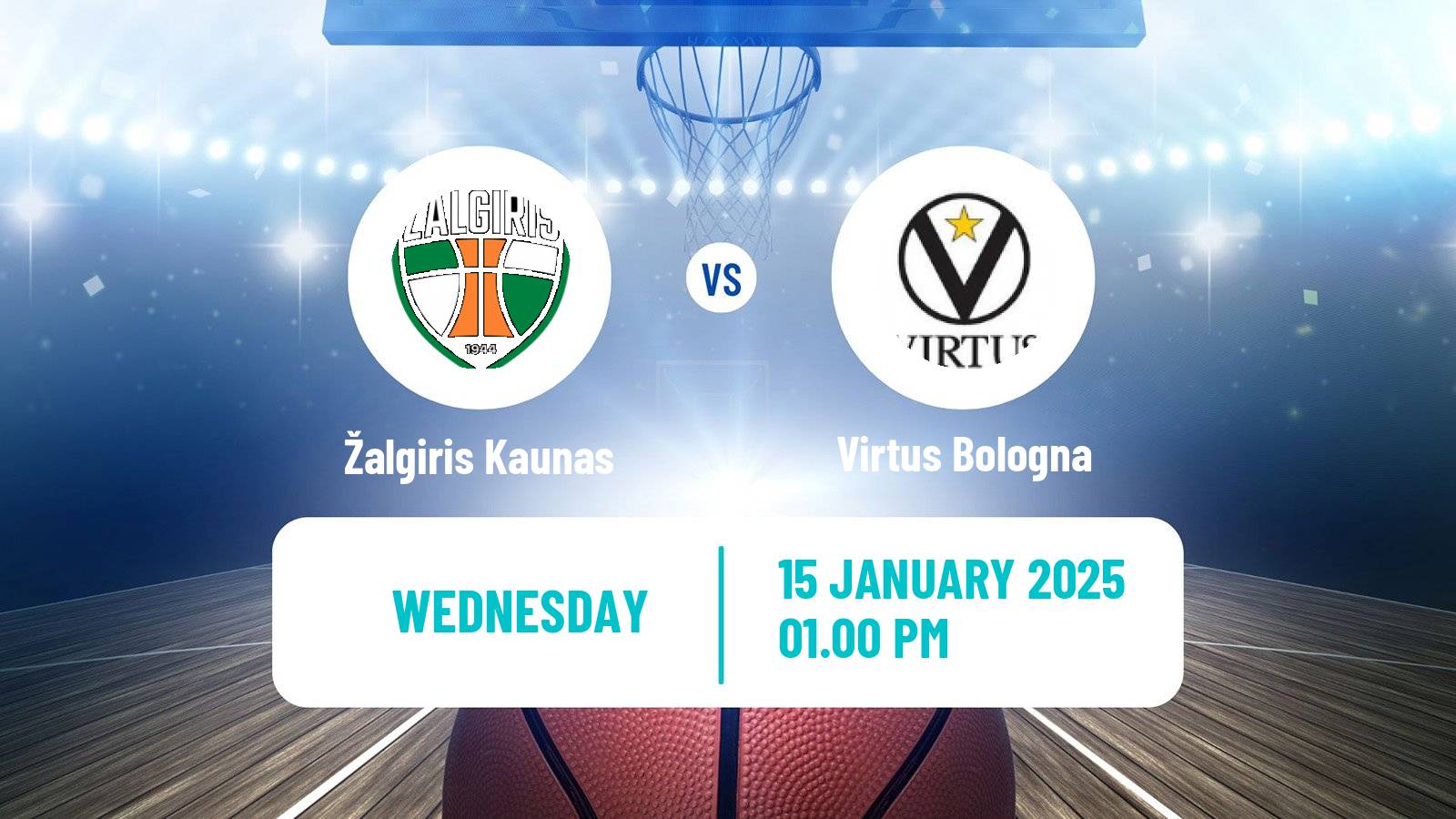 Basketball Euroleague Žalgiris Kaunas - Virtus Bologna