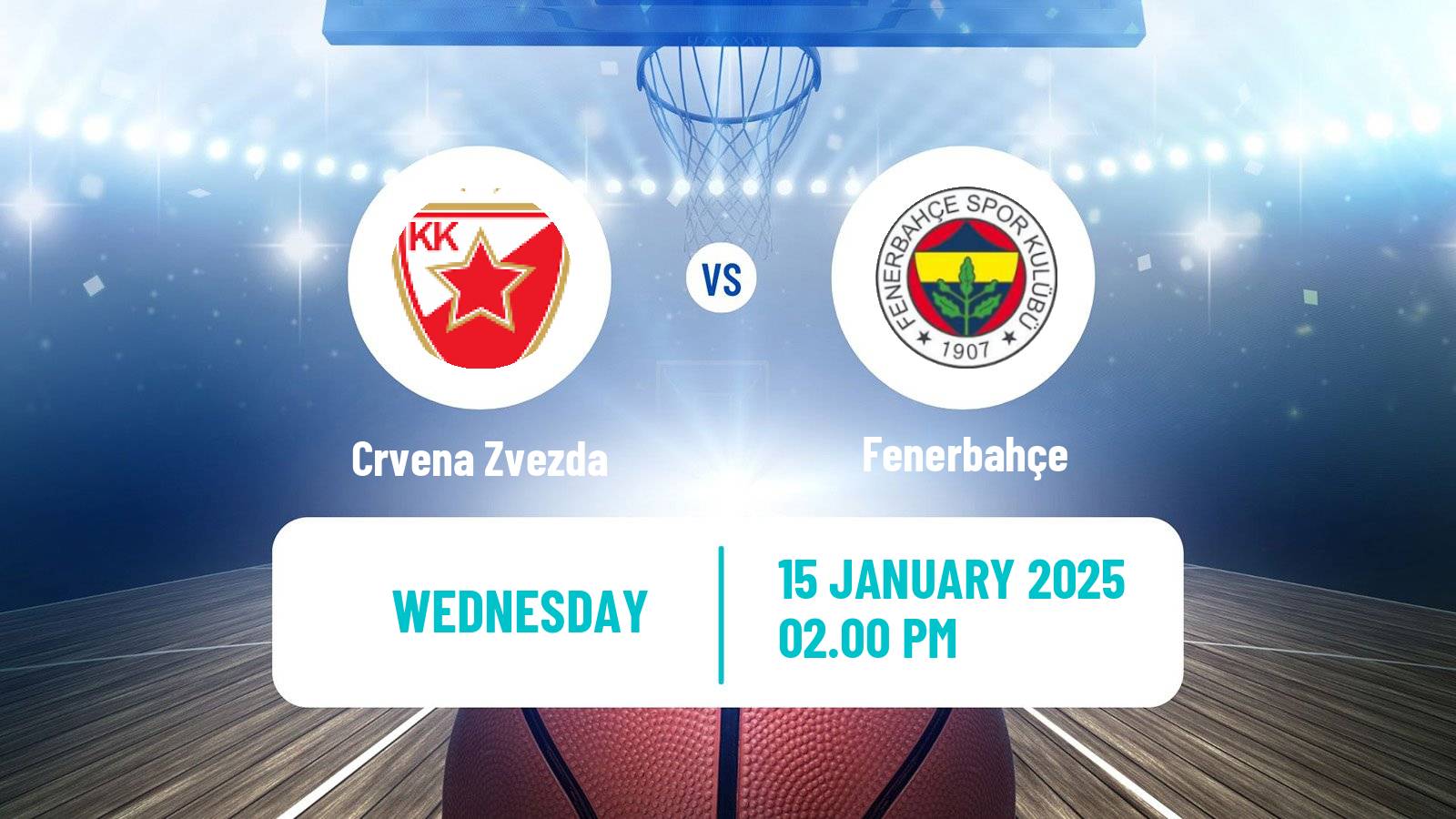 Basketball Euroleague Crvena Zvezda - Fenerbahçe