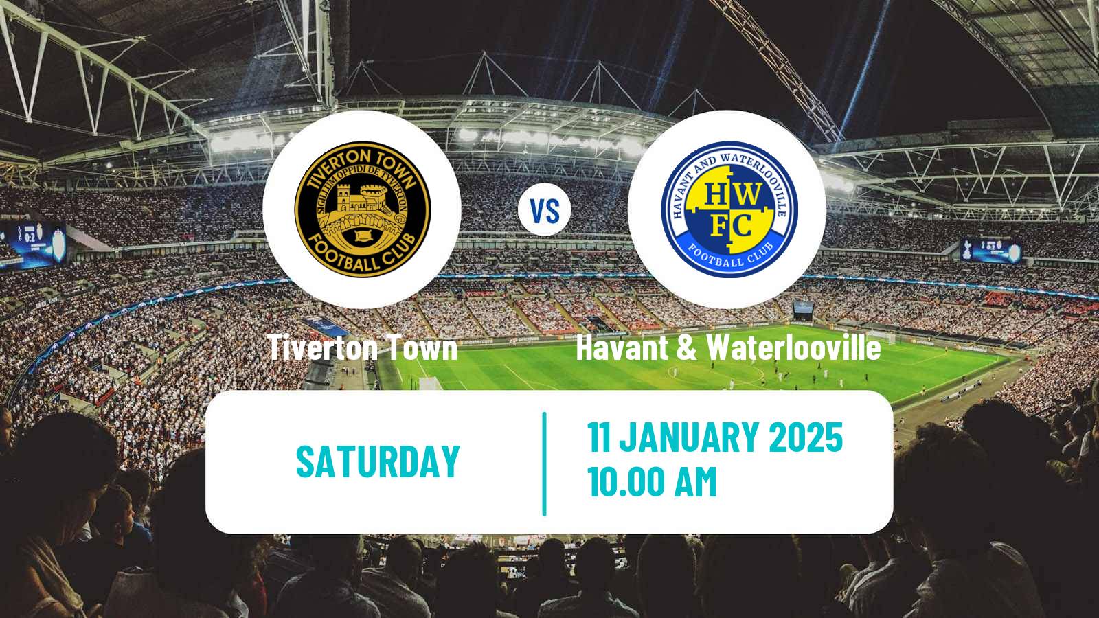 Soccer English Southern League South Division Tiverton Town - Havant & Waterlooville