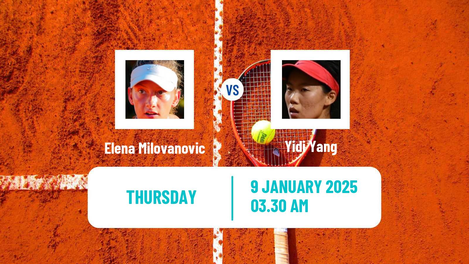 Tennis ITF W15 Monastir Women Elena Milovanovic - Yidi Yang