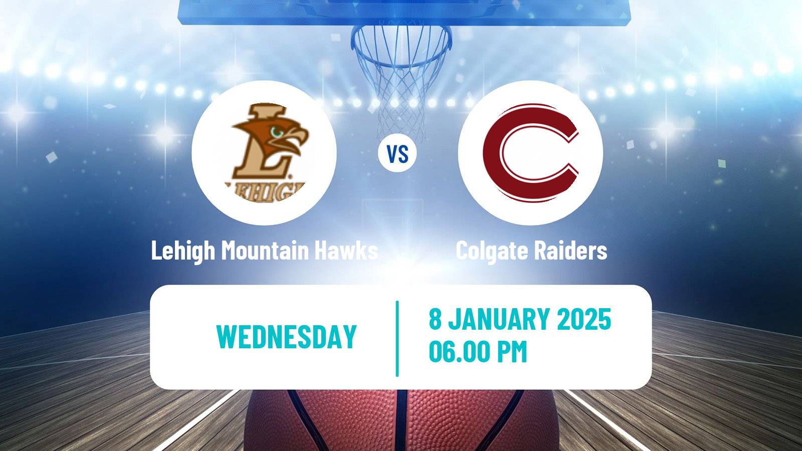 Basketball NCAA College Basketball Women Lehigh Mountain Hawks - Colgate Raiders