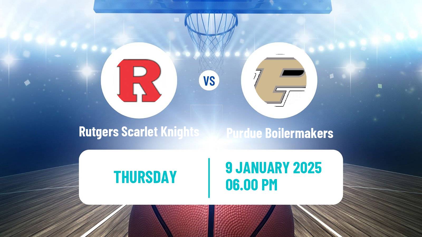 Basketball NCAA College Basketball Rutgers Scarlet Knights - Purdue Boilermakers